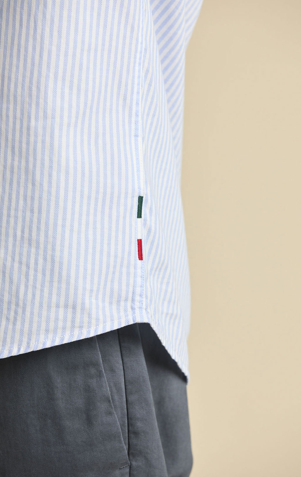 Рубашка AERONAUTICA MILITARE FW 26/27/AL stripes white/light blue (CA 1320) 