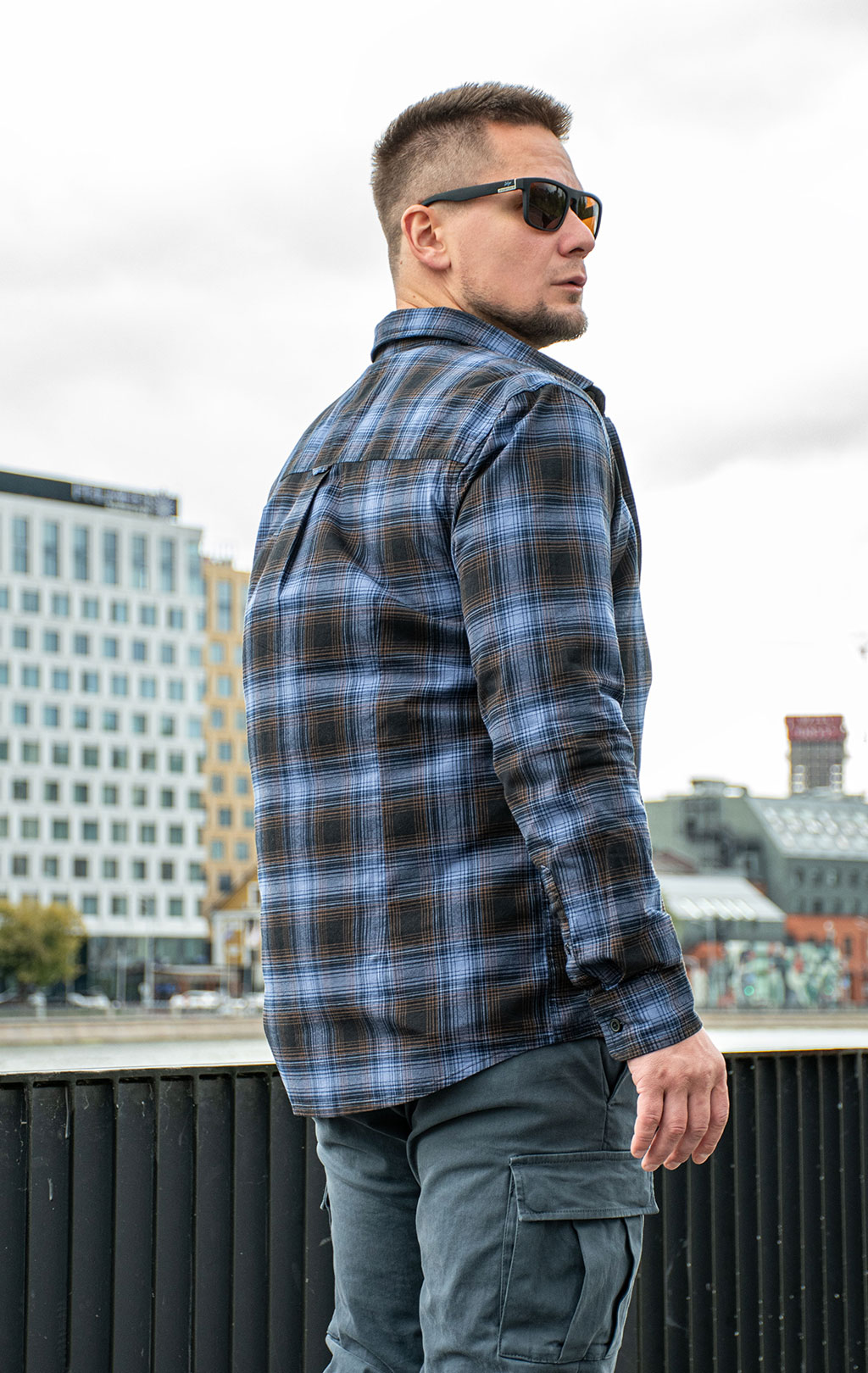 Рубашка AERONAUTICA MILITARE FW 26/27/IN blue optical checked (CA 1335) 
