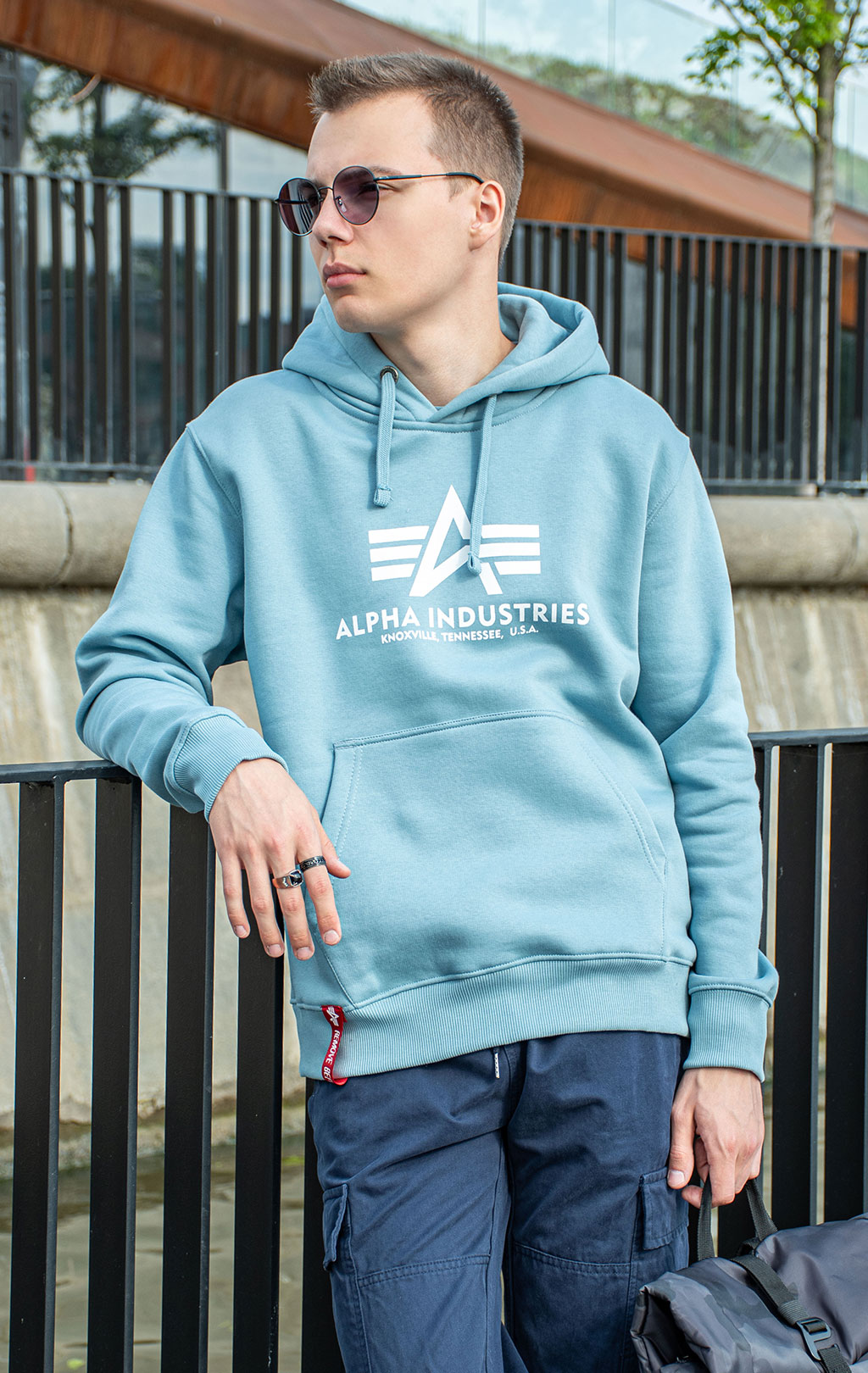 Толстовка ALPHA INDUSTRIES BASIC HOODY greyblue 