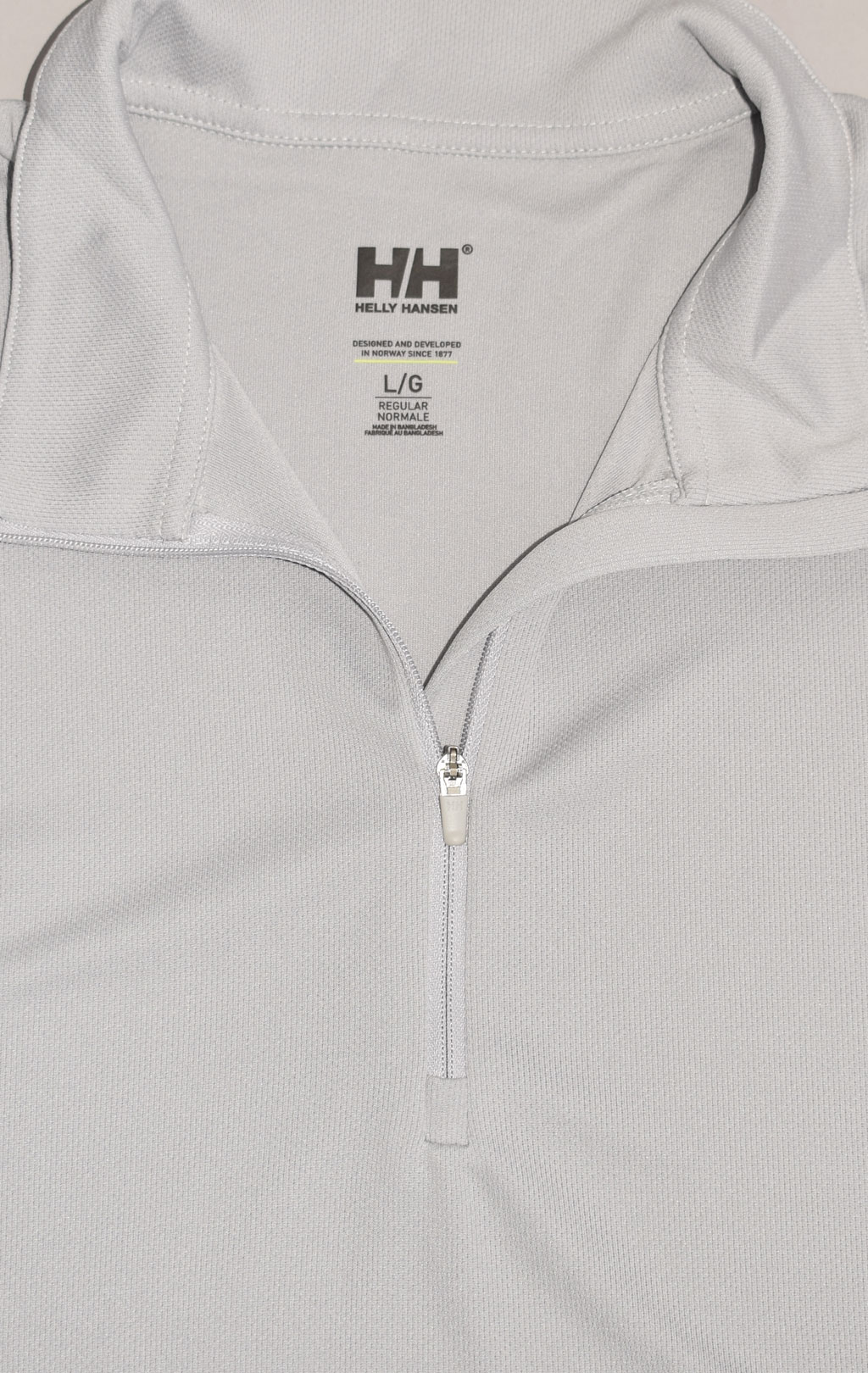 Термобельё кофта HELLY HANSEN HH TECH 1/2 ZIP 100%полиэстер FW 23/24 light grey (48365) 