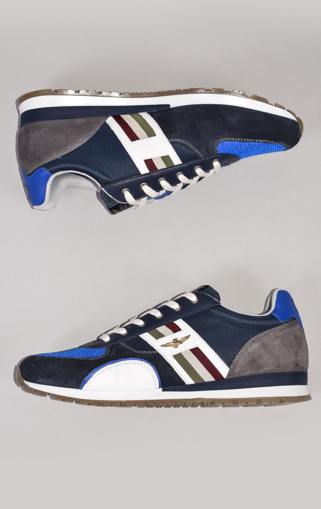 Кроссовки AERONAUTICA MILITARE SS 22 m/PT azurro/blue chiaro/grigio scuro (SC 190)