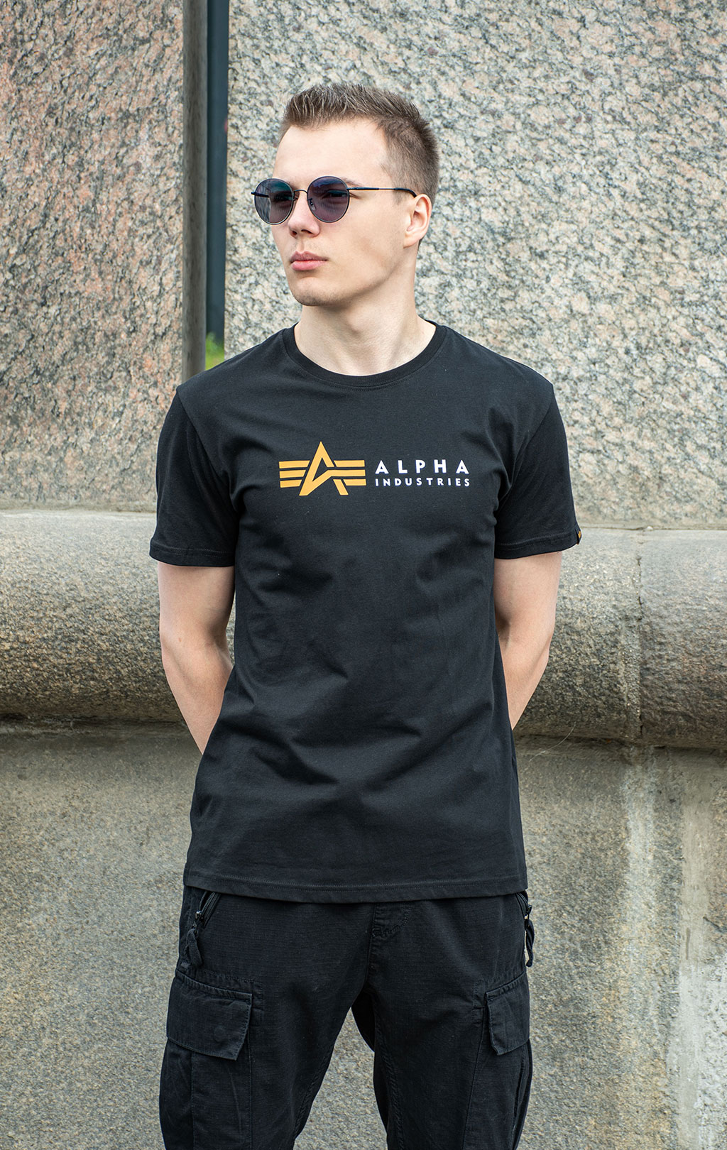 Футболка ALPHA INDUSTRIES ALPHA LABEL T black 