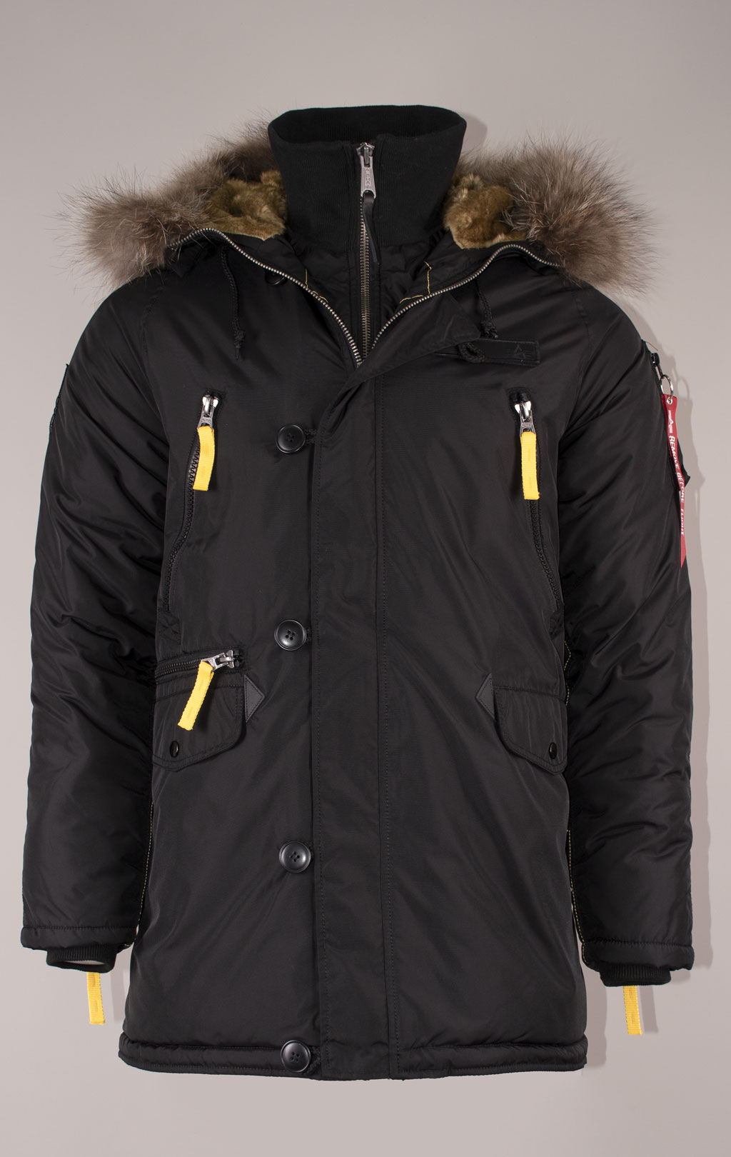 Аляска ALPHA INDUSTRIES PPS big size N-3B натур. мех black 