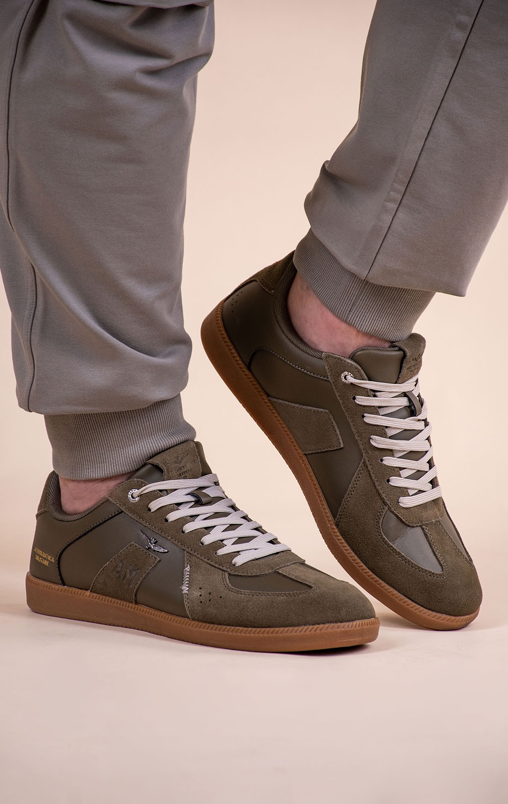 Кроссовки AERONAUTICA MILITARE (SC 0315) SS 26/CN verde militare 