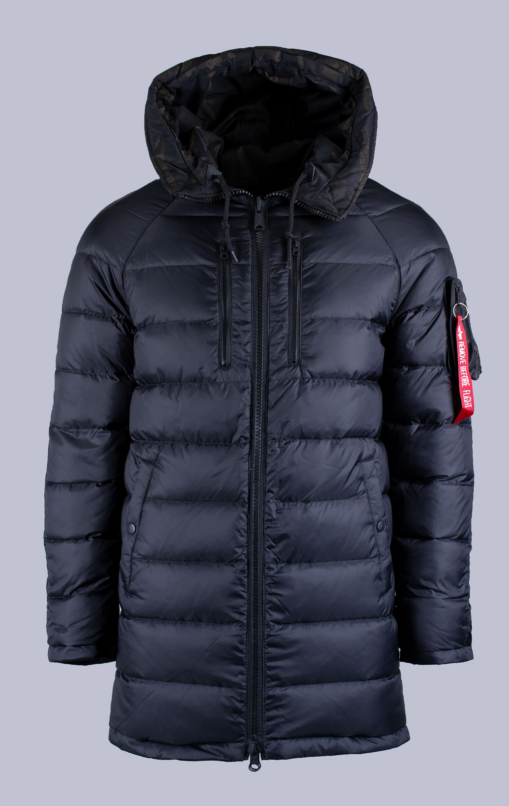 Аляска-пуховик ALPHA INDUSTRIES JACQUARD DOWN N-3B camo black 