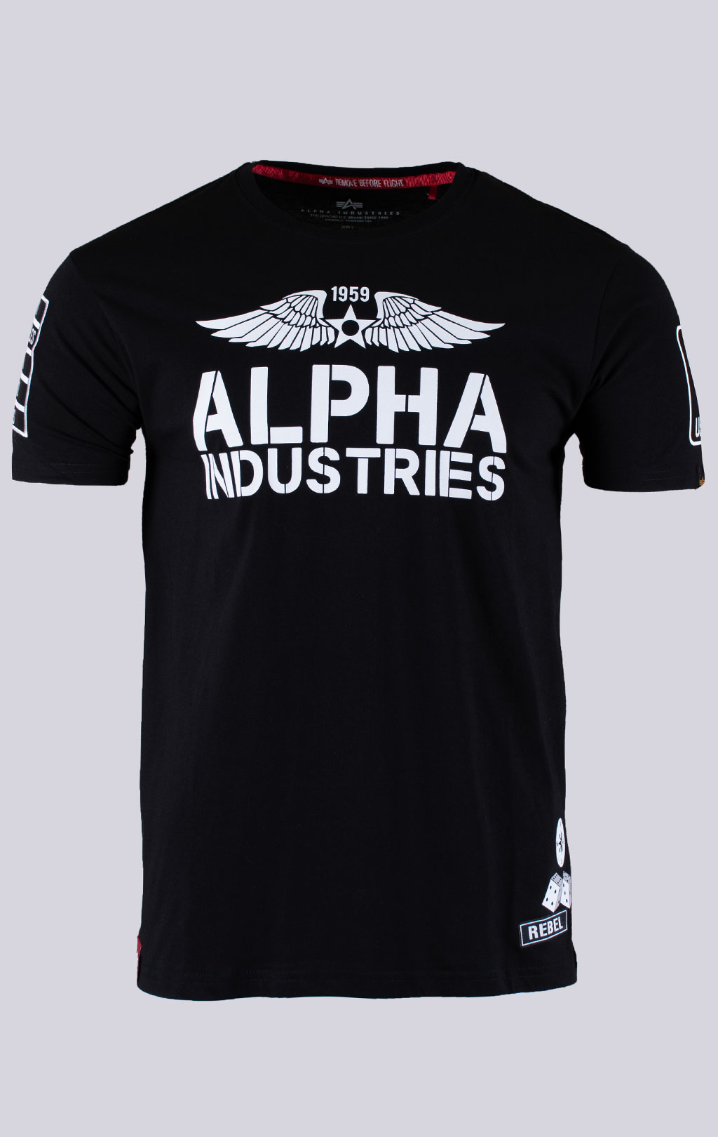 Футболка ALPHA INDUSTRIES REBEL T black 