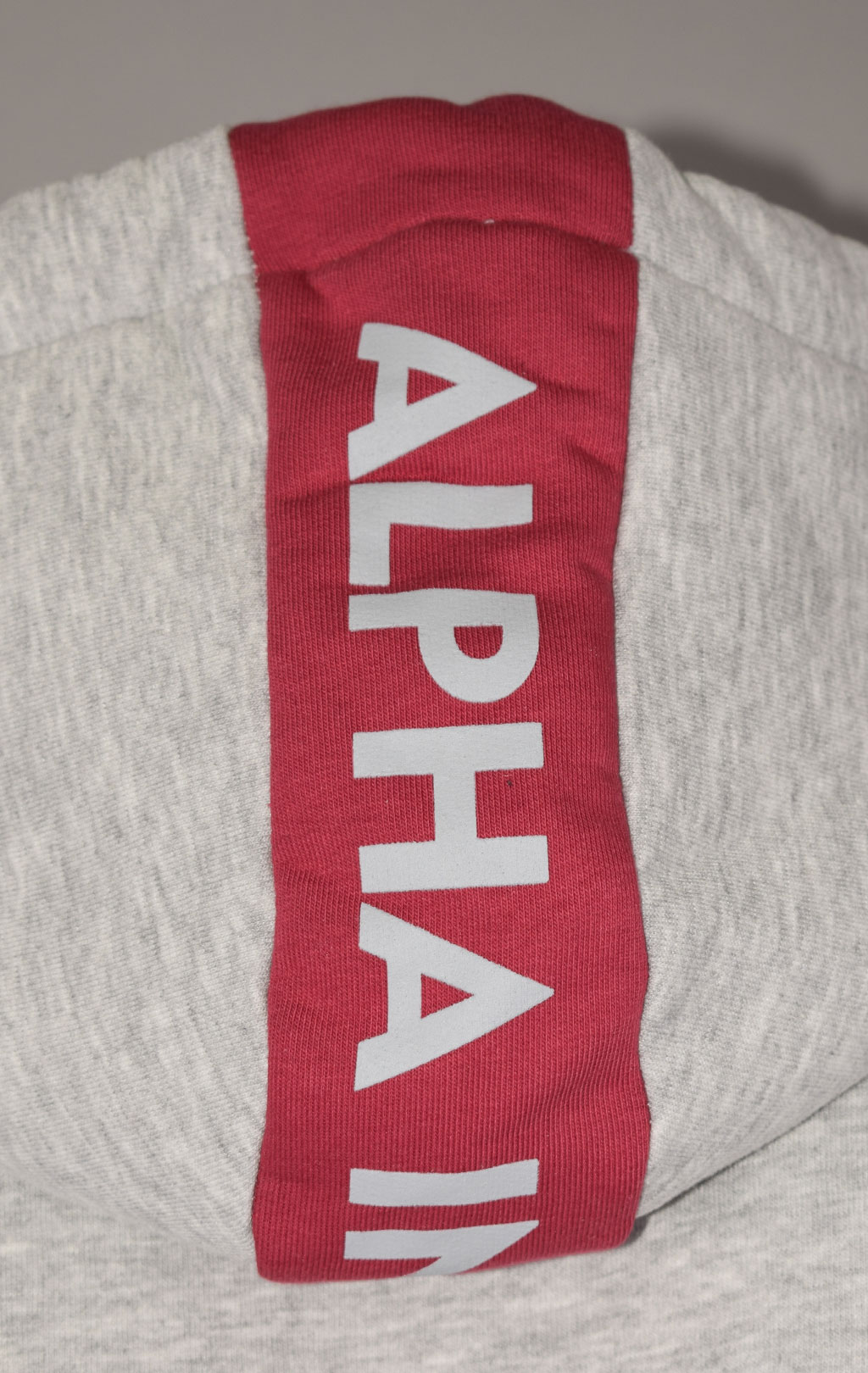 Толстовка ALPHA INDUSTRIES RED STRIPE HOODY grey heather 