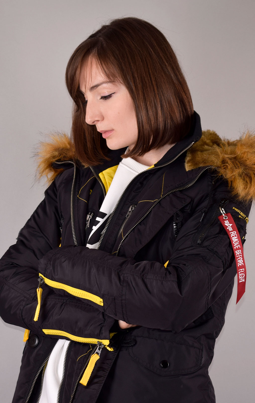 Женская аляска ALPHA INDUSTRIES PPS N-3B black 