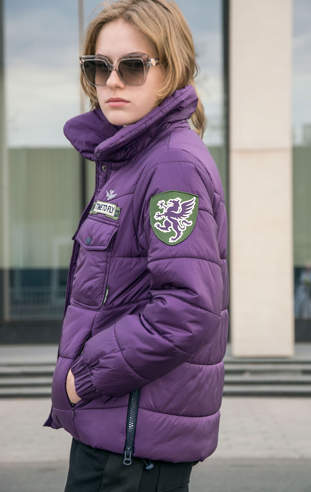 Женская куртка AERONAUTICA MILITARE FW 23/24 m/CN viola (AB 2119) 