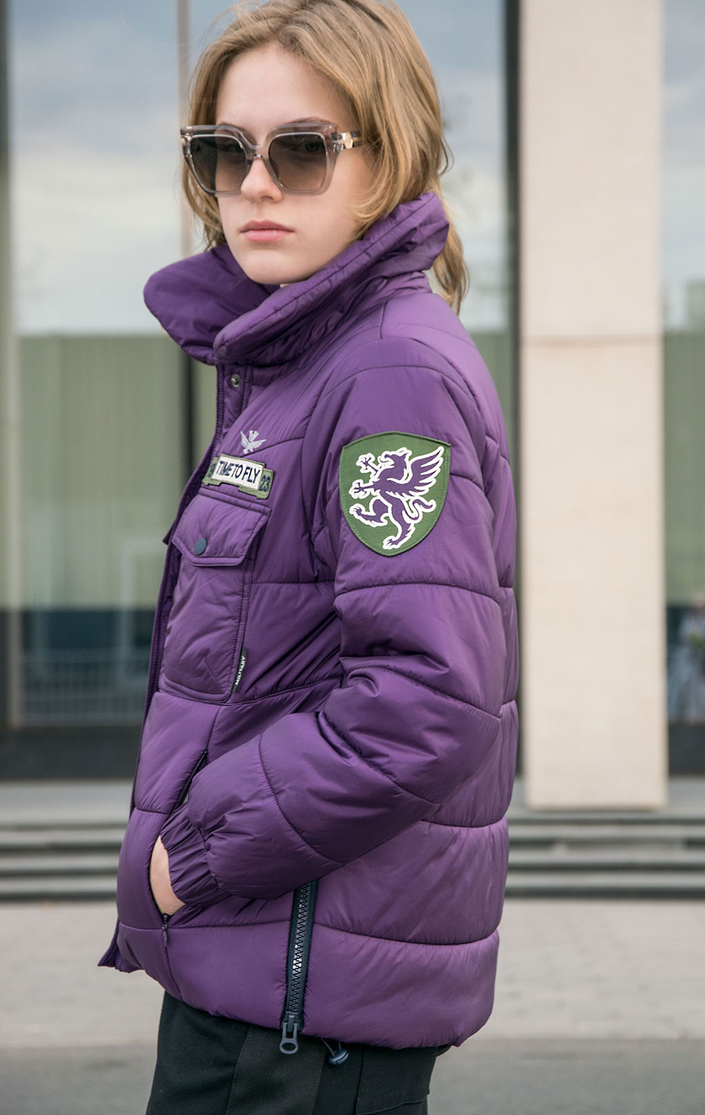 Женская куртка AERONAUTICA MILITARE FW 23/24 m/CN viola (AB 2119) 
