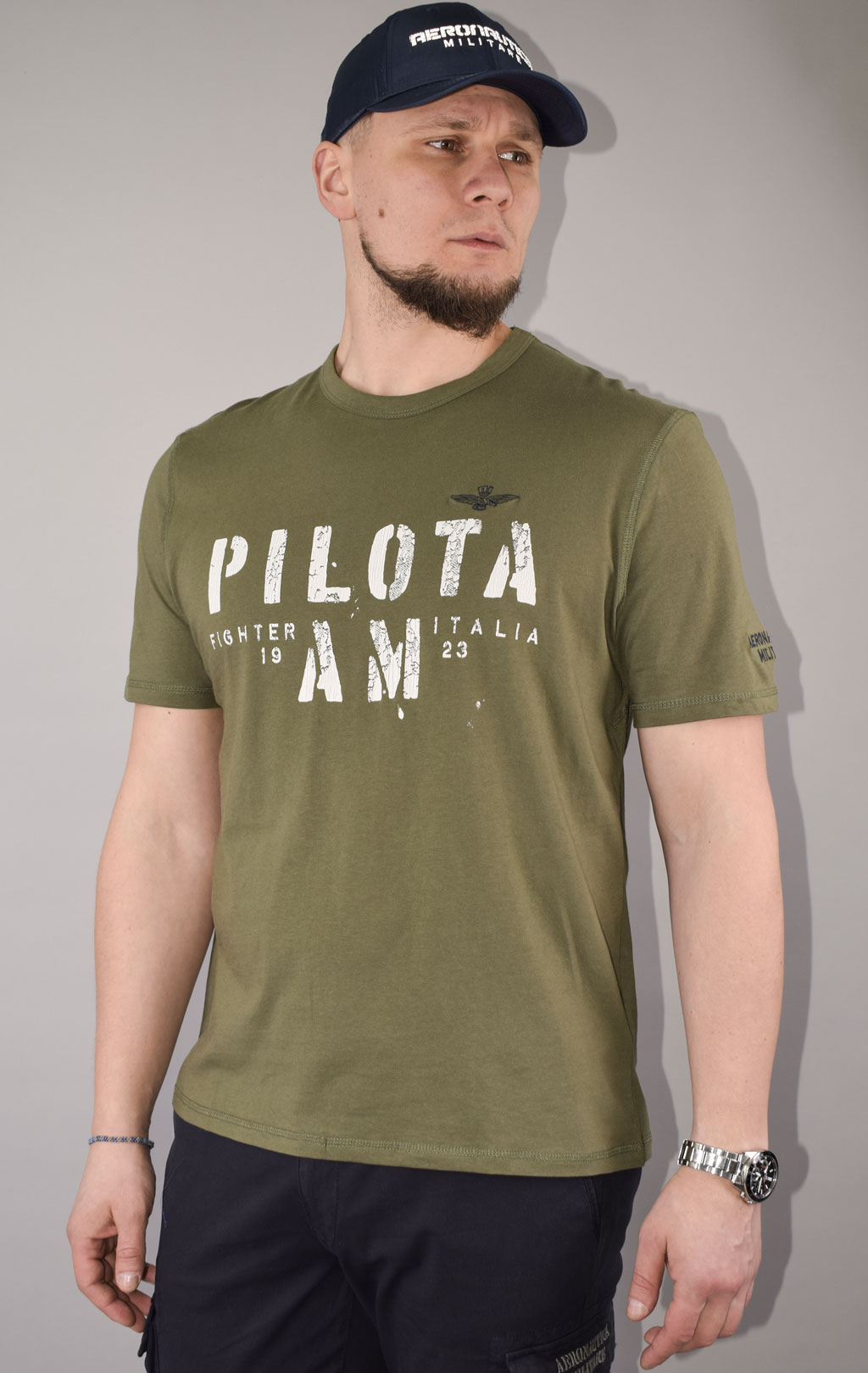 Футболка AERONAUTICA MILITARE SS 23/BD verde (TS 2092) 