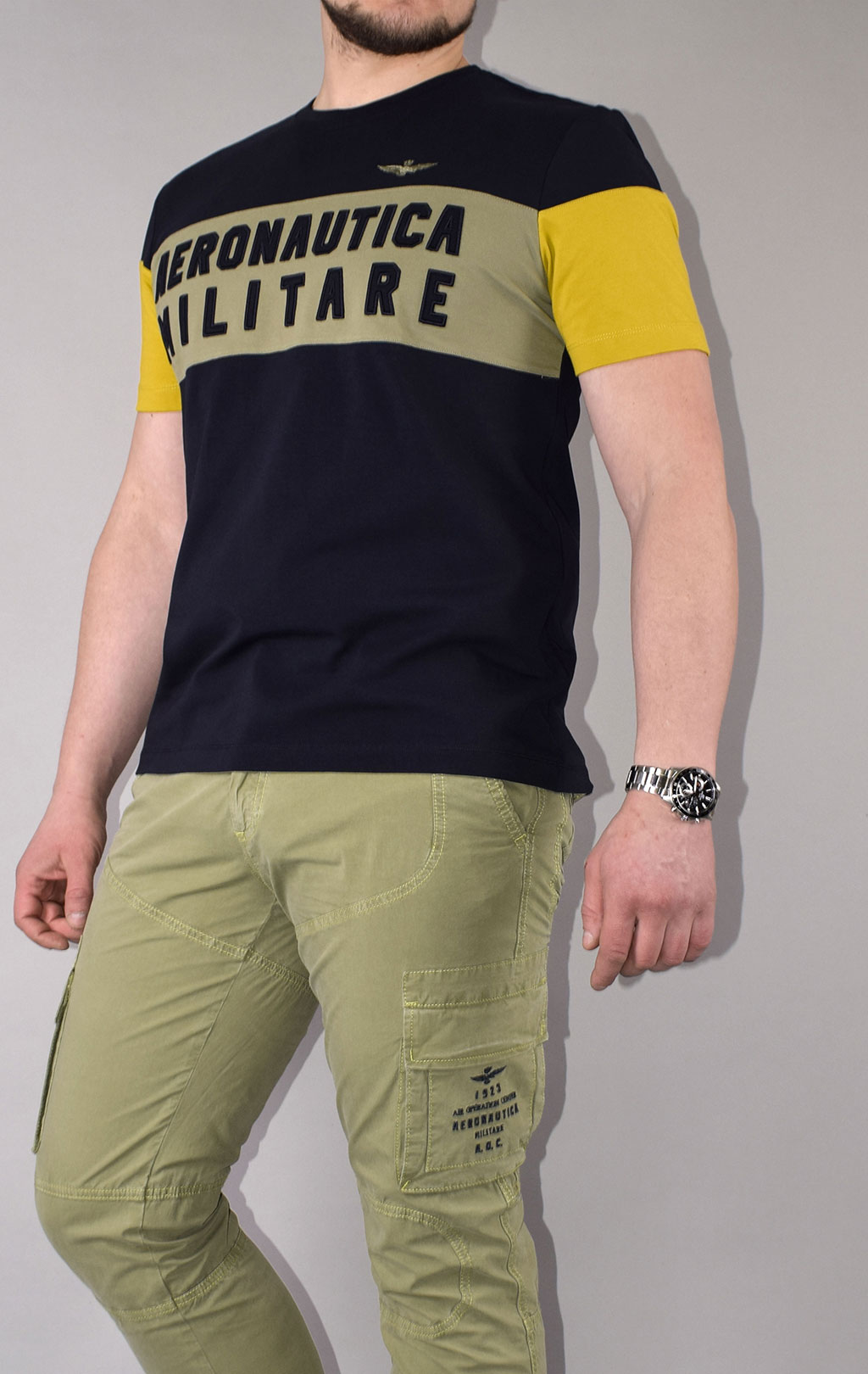 Футболка AERONAUTICA MILITARE SS 21/TR green/blue black (TS 1817) 