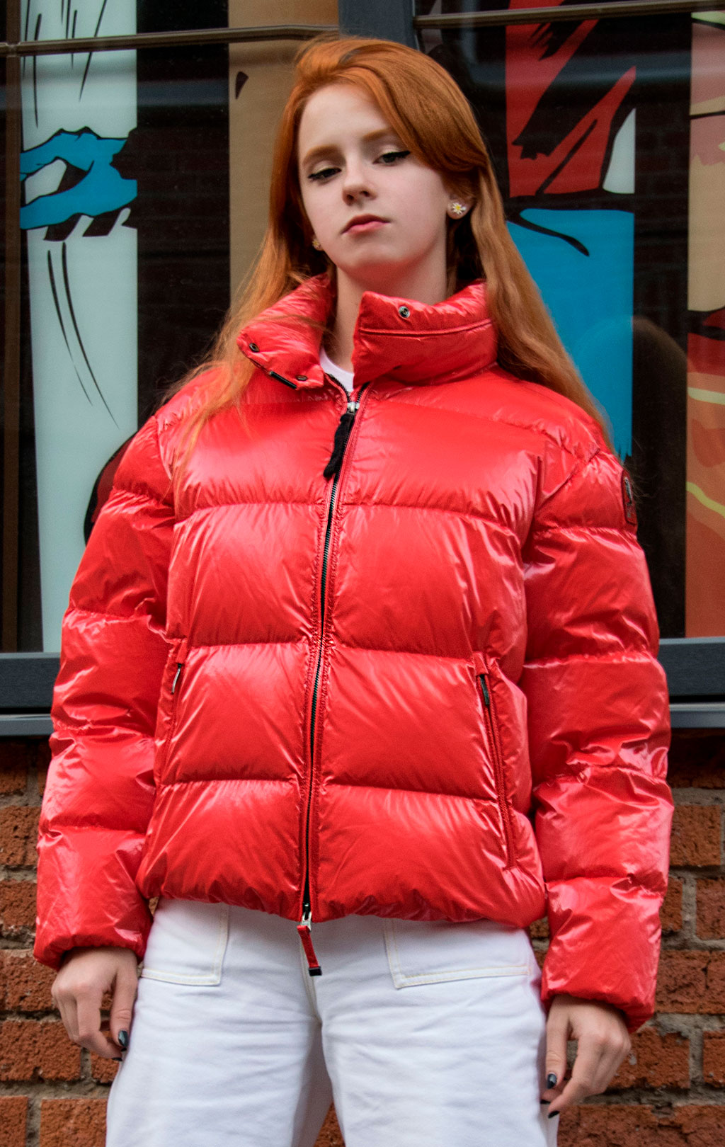 Женская куртка дутик пуховая PARAJUMPERS PIA FW 20/21 tomato 