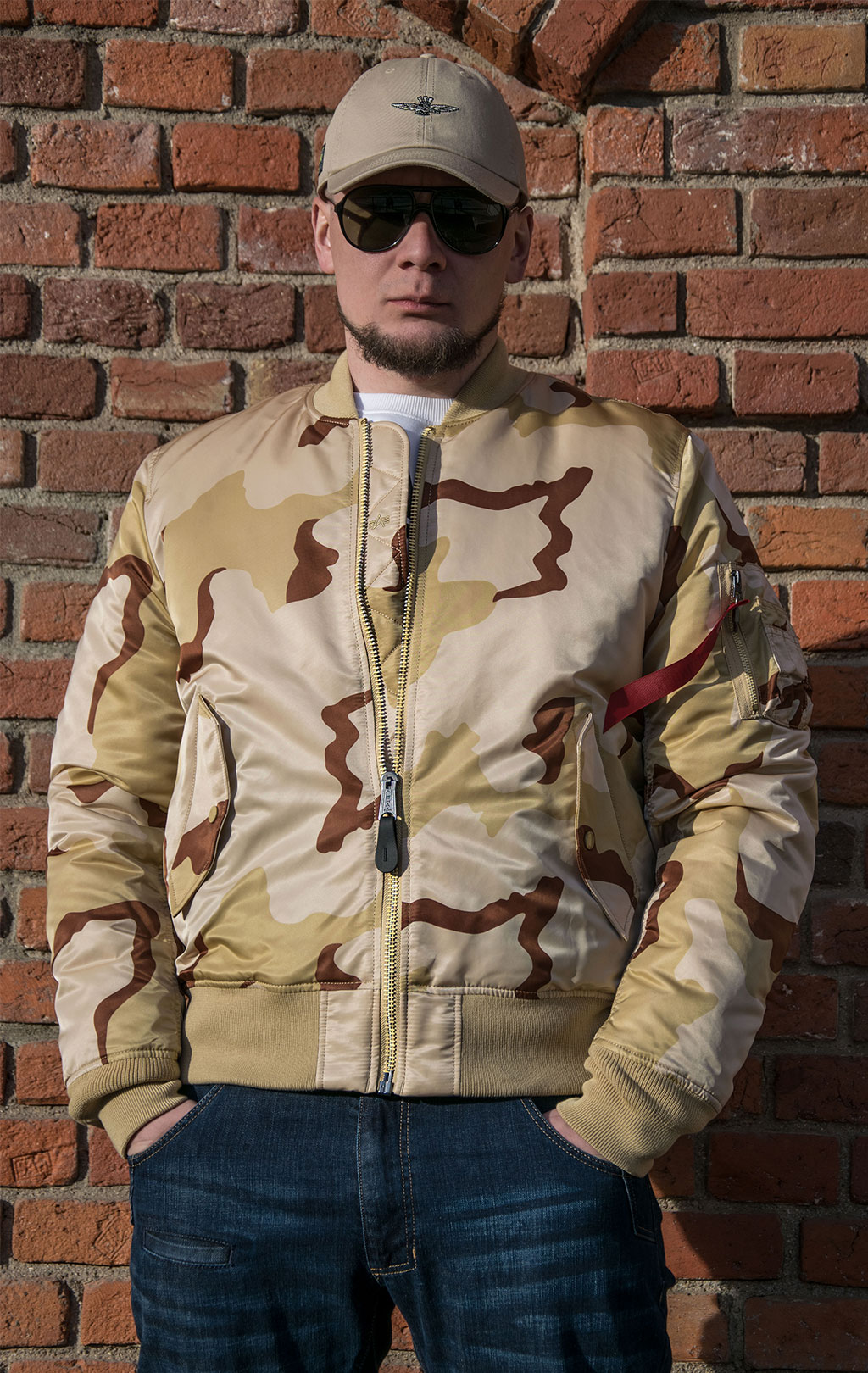 Бомбер ALPHA INDUSTRIES SLIM FIT/EUROPEAN FIT MA-1 SS 22 m desert camo 