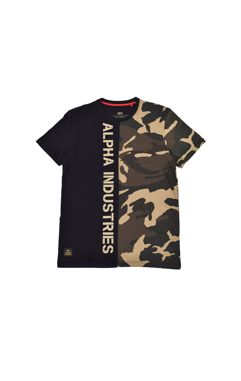 Футболка ALPHA INDUSTRIES CAMO HALF T camo woodland 65 