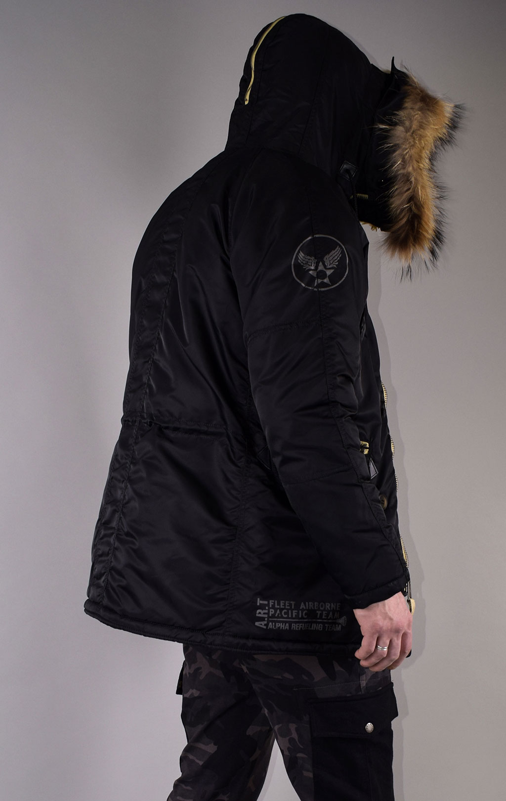 Аляска ALPHA INDUSTRIES ART VF N-3B натур. мех black 