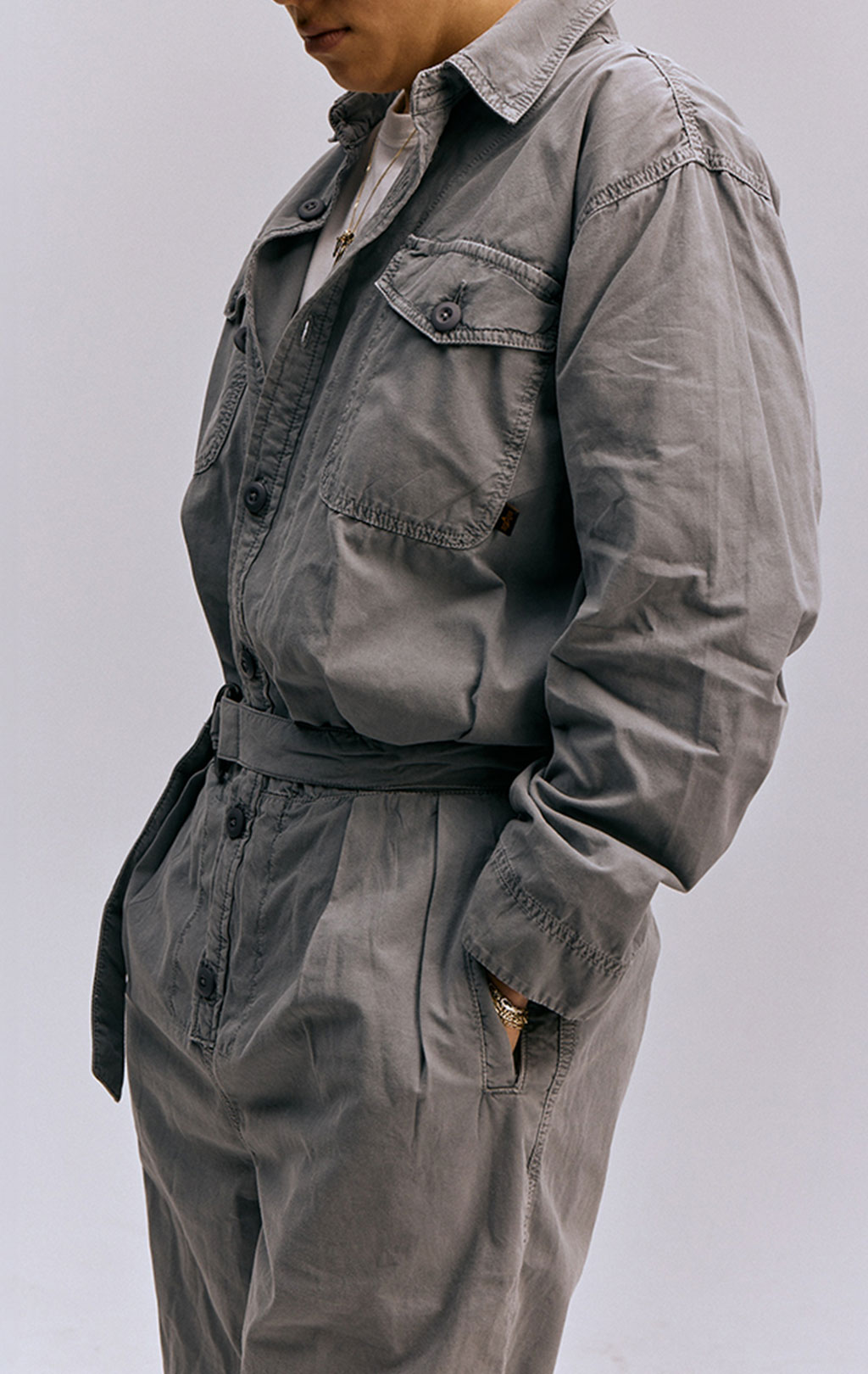 Женский комбинезон ALPHA INDUSTRIES AN-6650 MOD FLIGHT SUIT SS 24 m aircraft gray 