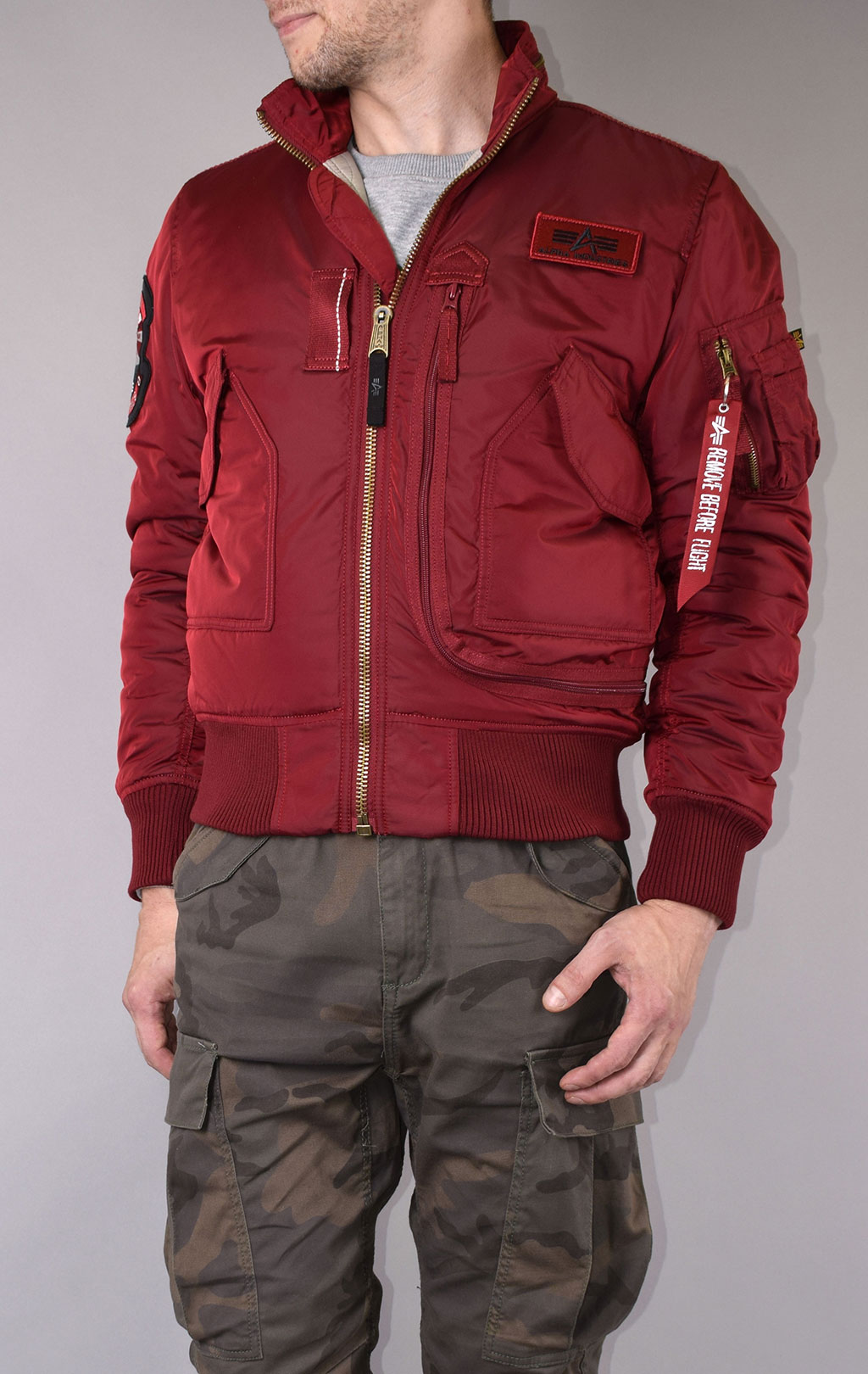 Куртка ALPHA INDUSTRIES ENGINE red commander 