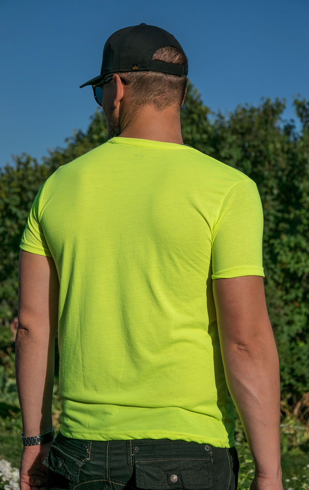 Футболка ALPHA INDUSTRIES BASIC T neon/yellown 