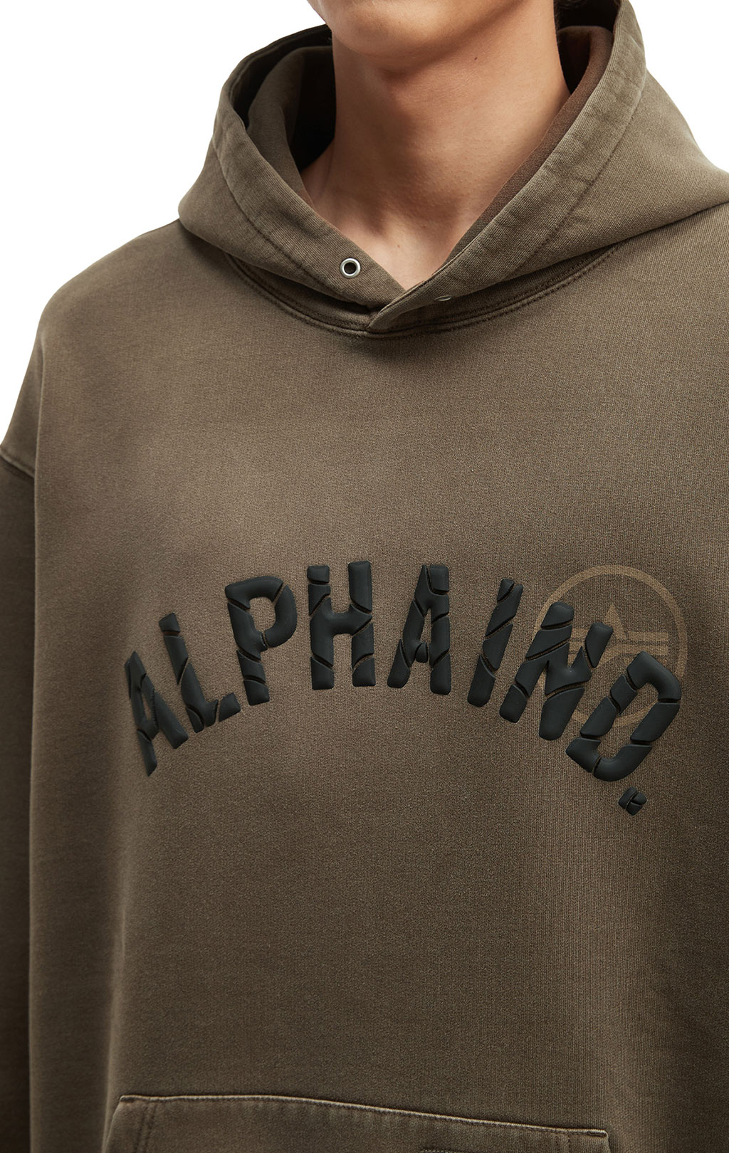 Толстовка ALPHA INDUSTRIES UNFRM WASHED ALPHA IND HOODIE FW 25/26 rust M001132 