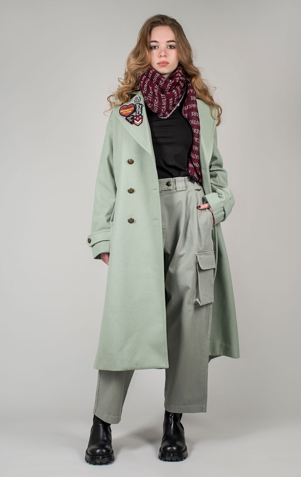 Женские брюки-карго AERONAUTICA MILITARE FW 24/25/IT verde the (PA 1639) 