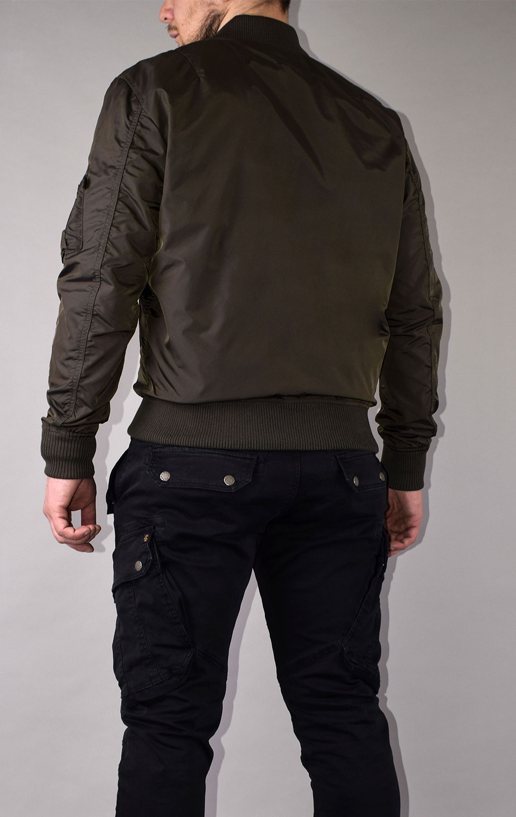 Ветровка-бомбер ALPHA INDUSTRIES TT big size MA-1 rep. grey 