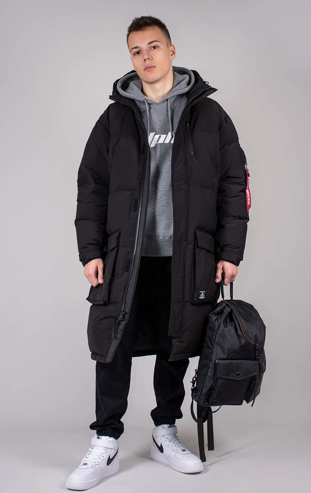 Парка ALPHA INDUSTRIES LONG PUFFER PARKA FW 24/25 black 