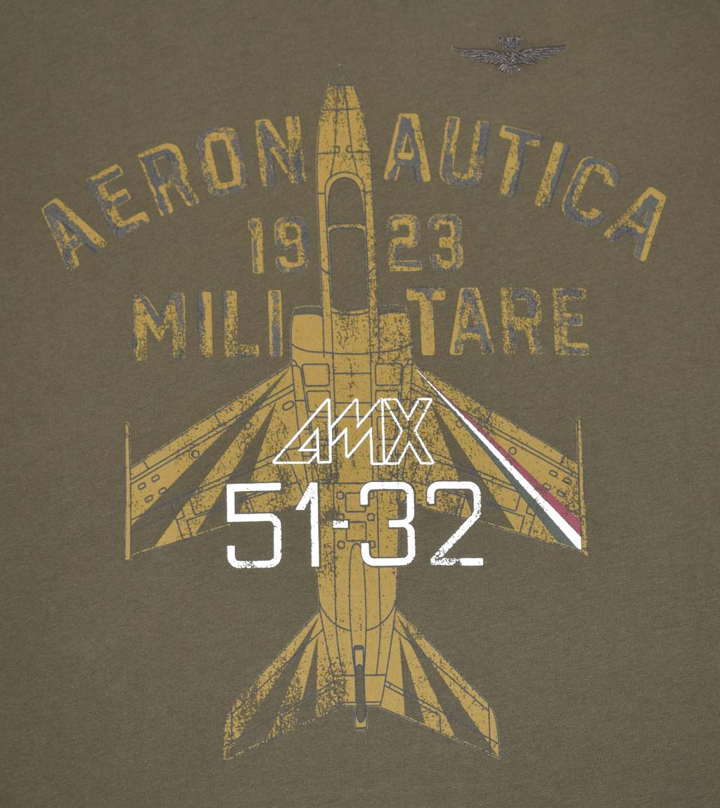 Лонгслив AERONAUTICA MILITARE FW 20/21/TR verde scuro (TS 1783) 