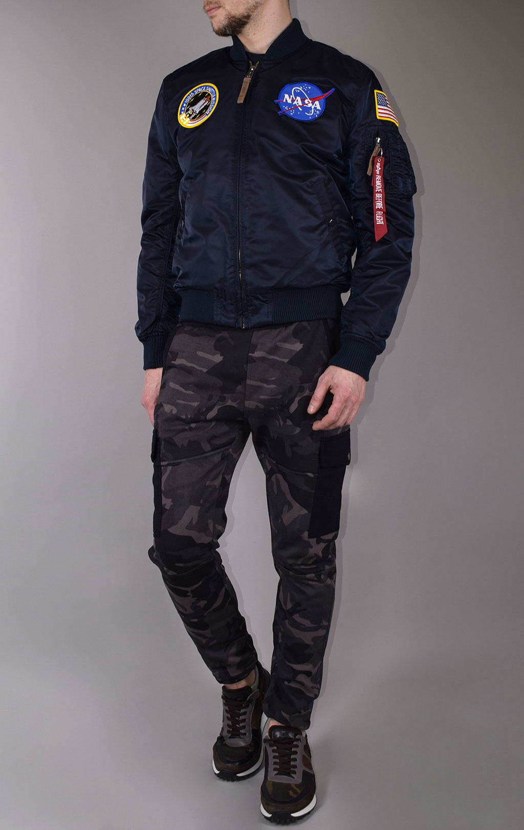 Бомбер ALPHA INDUSTRIES VF NASA MA-1 rep. blue 