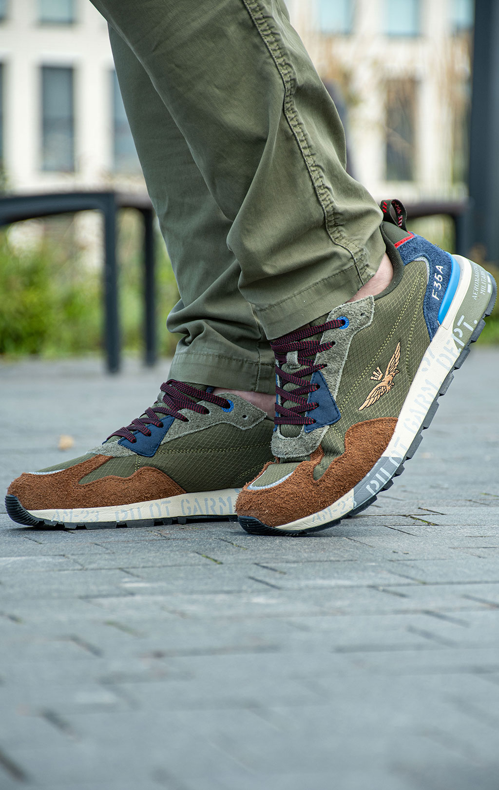 Кроссовки AERONAUTICA MILITARE замша FW 25/26/CN multicolor verde (SC 0276) 