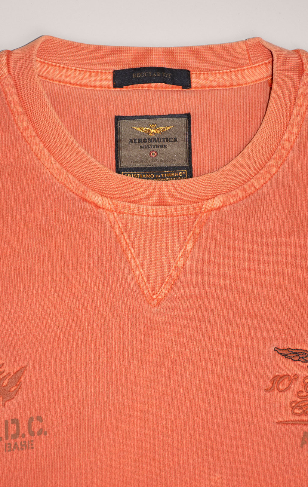 Свитшот AERONAUTICA MILITARE FW 24/25/TR spiced orange washed (FE 1936) 
