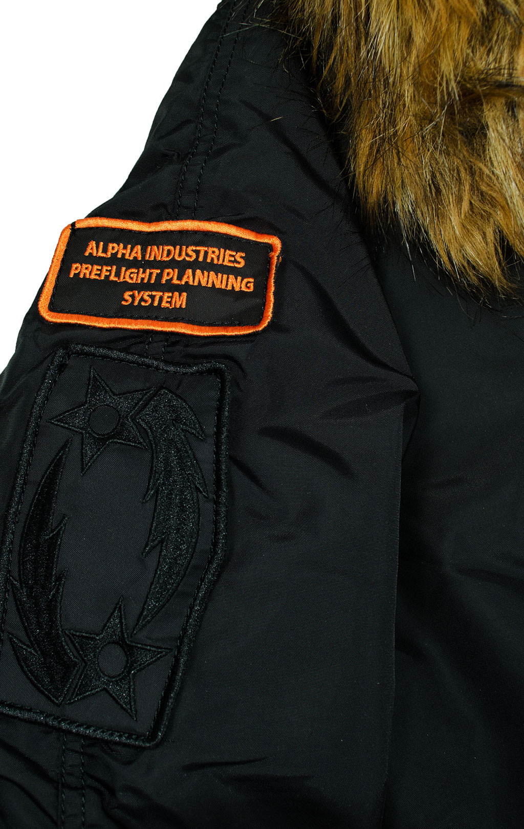 Аляска короткая ALPHA INDUSTRIES PPS N-2B black/orange 