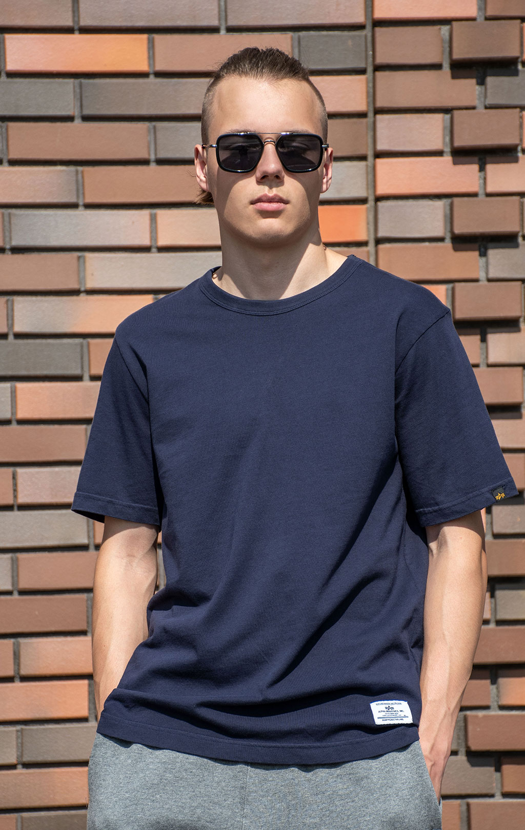 Футболка ALPHA INDUSTRIES ESSENTIAL GEN II TEE плотная FW 24/25 replica blue 