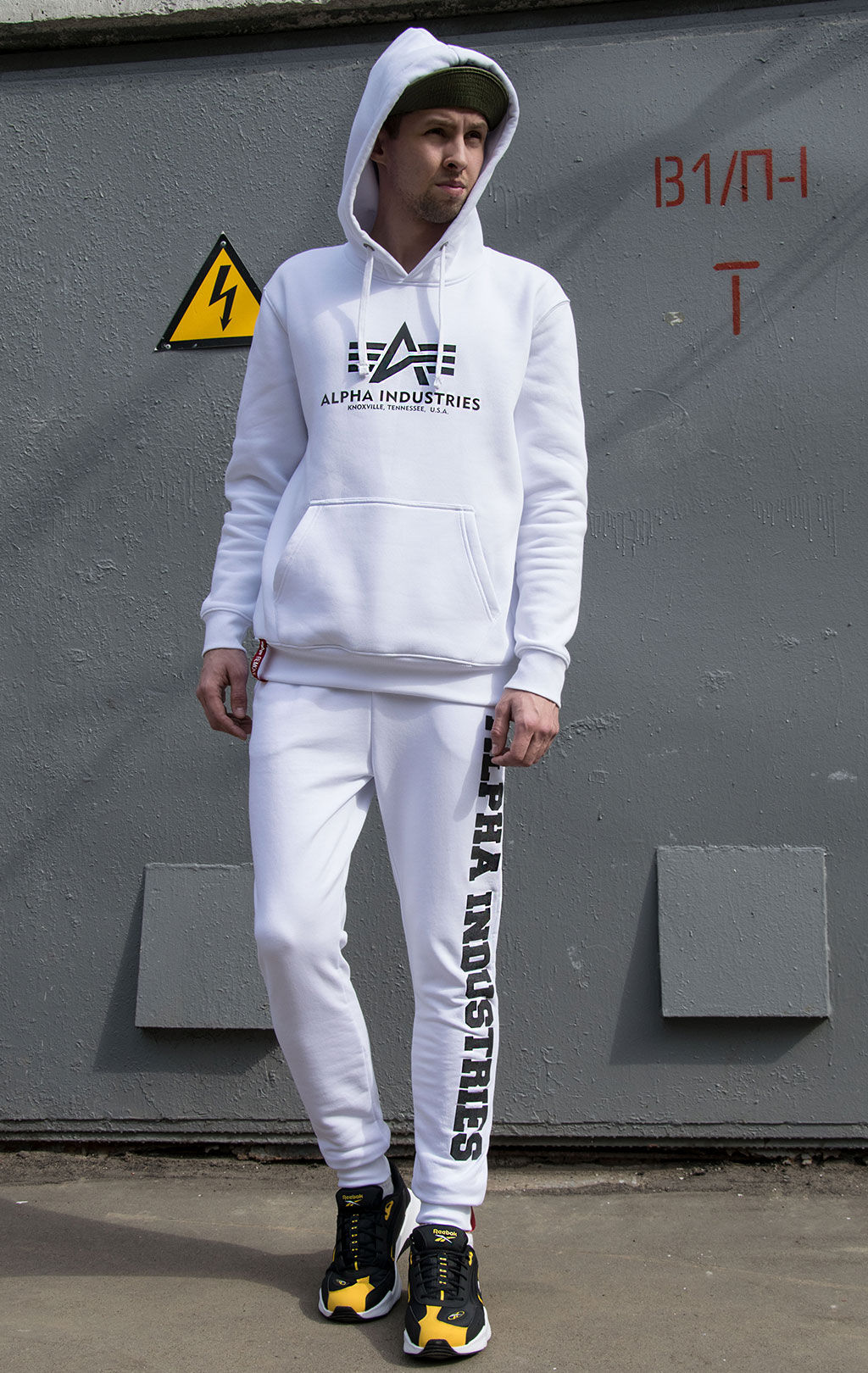 Толстовка ALPHA INDUSTRIES BASIC HOODY RAINBOW REF. PRINT white 