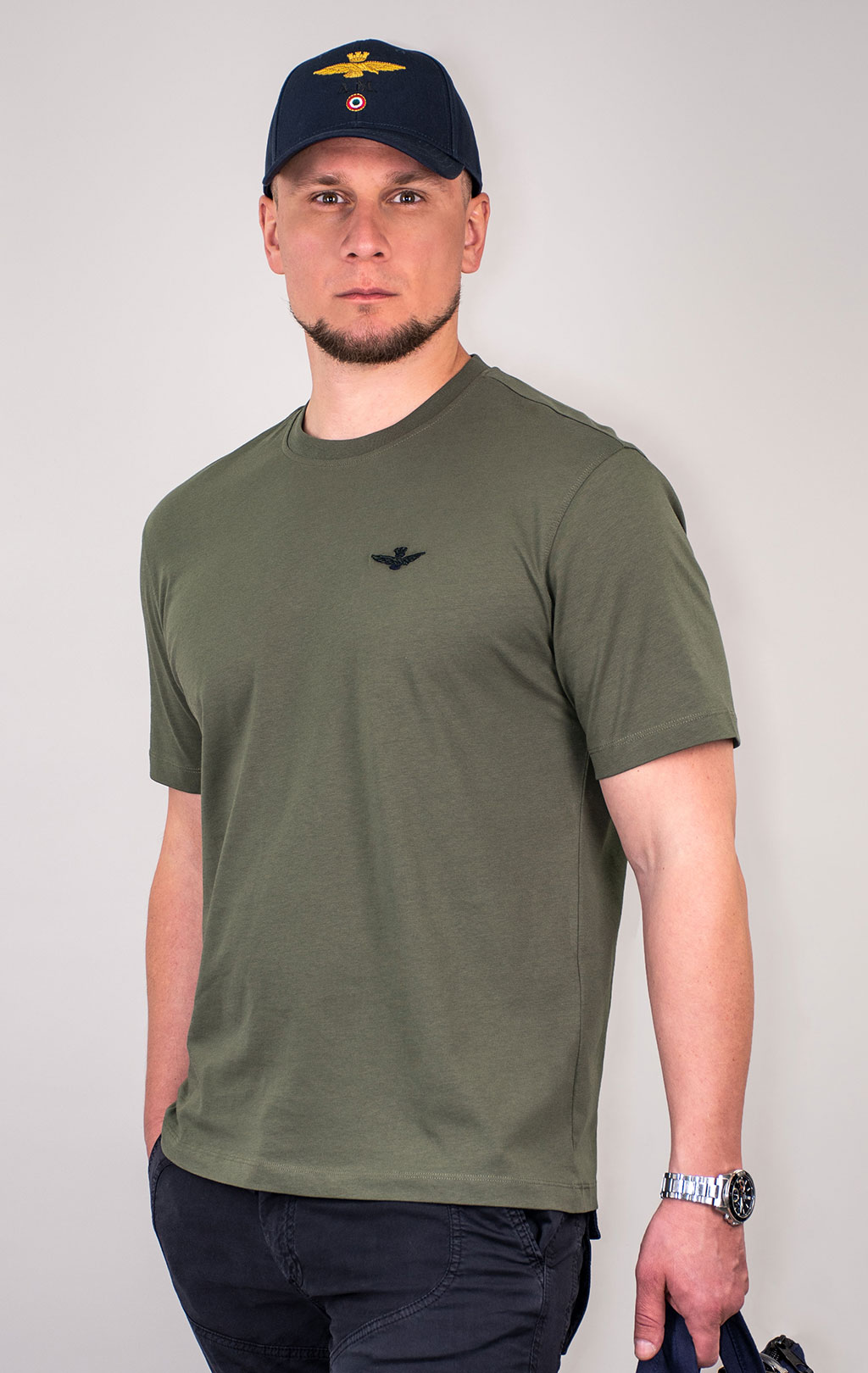 Футболка AERONAUTICA MILITARE SS 24/TR verde (TS 2065) 