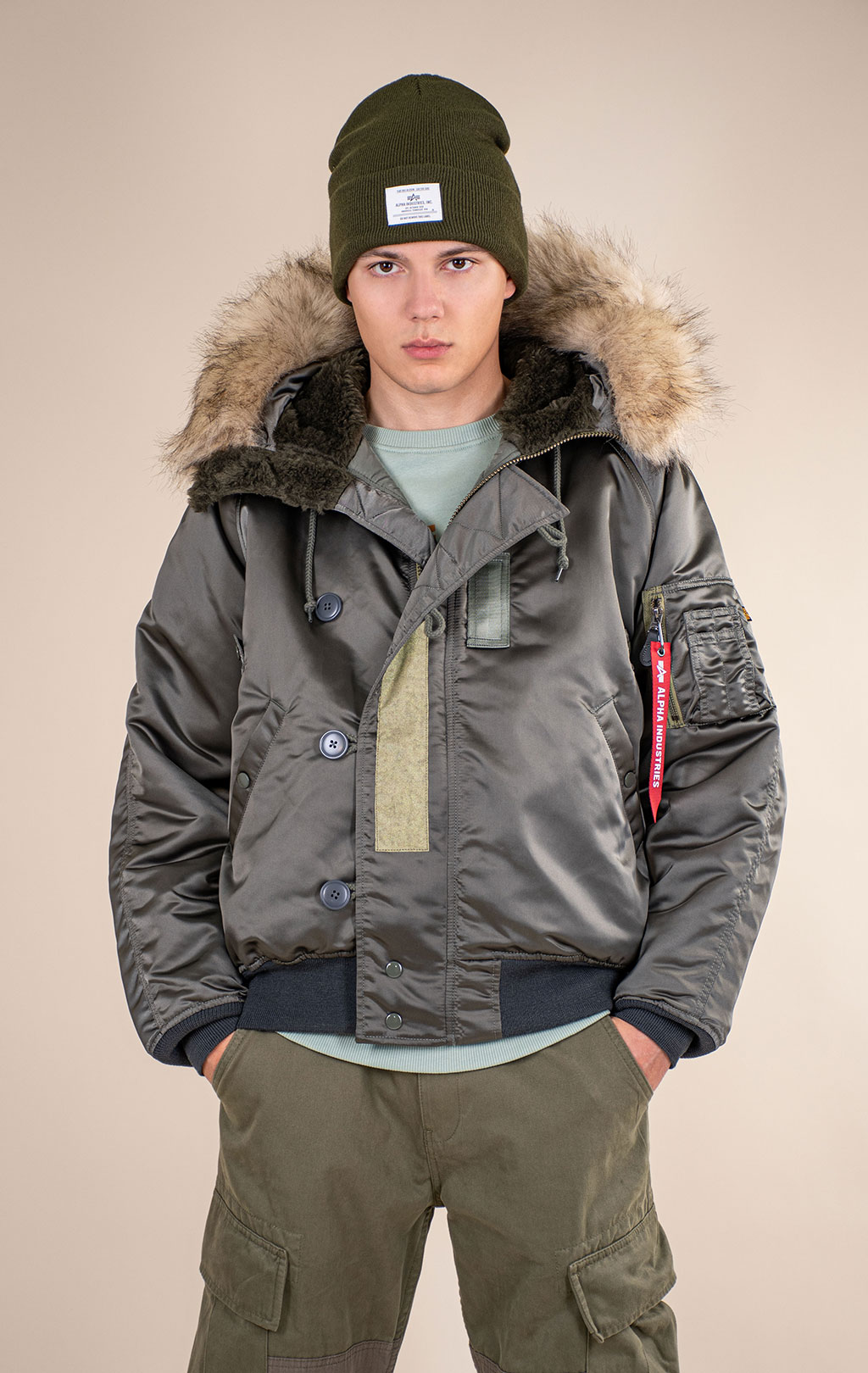 Аляска короткая ALPHA INDUSTRIES N-2B HERITAGE FIT PARKA (1950s VERSION) FW 26/27 field gray 