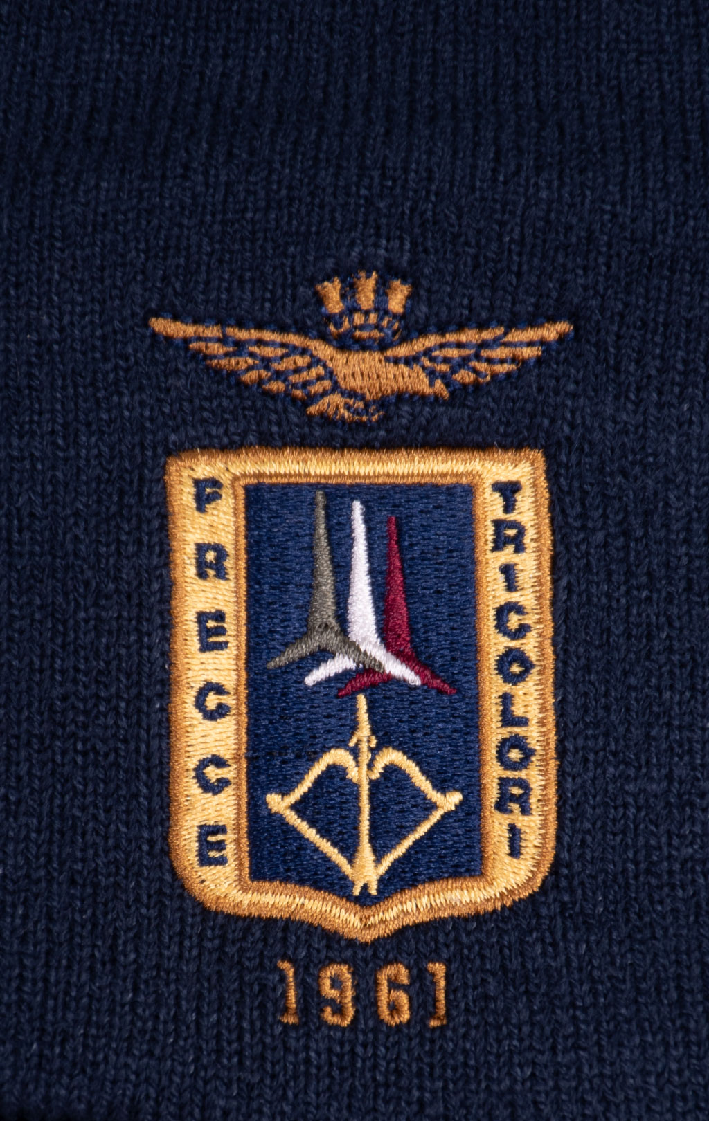 Шапка вязаная AERONAUTICA MILITARE FW 26/27/CN blue navy (CU 0092) 