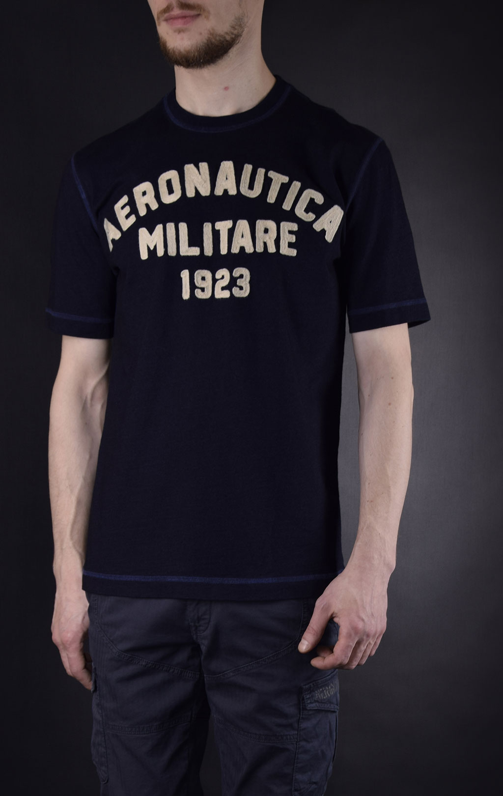 Футболка AERONAUTICA MILITARE SS19 indigo (TS 1595) 