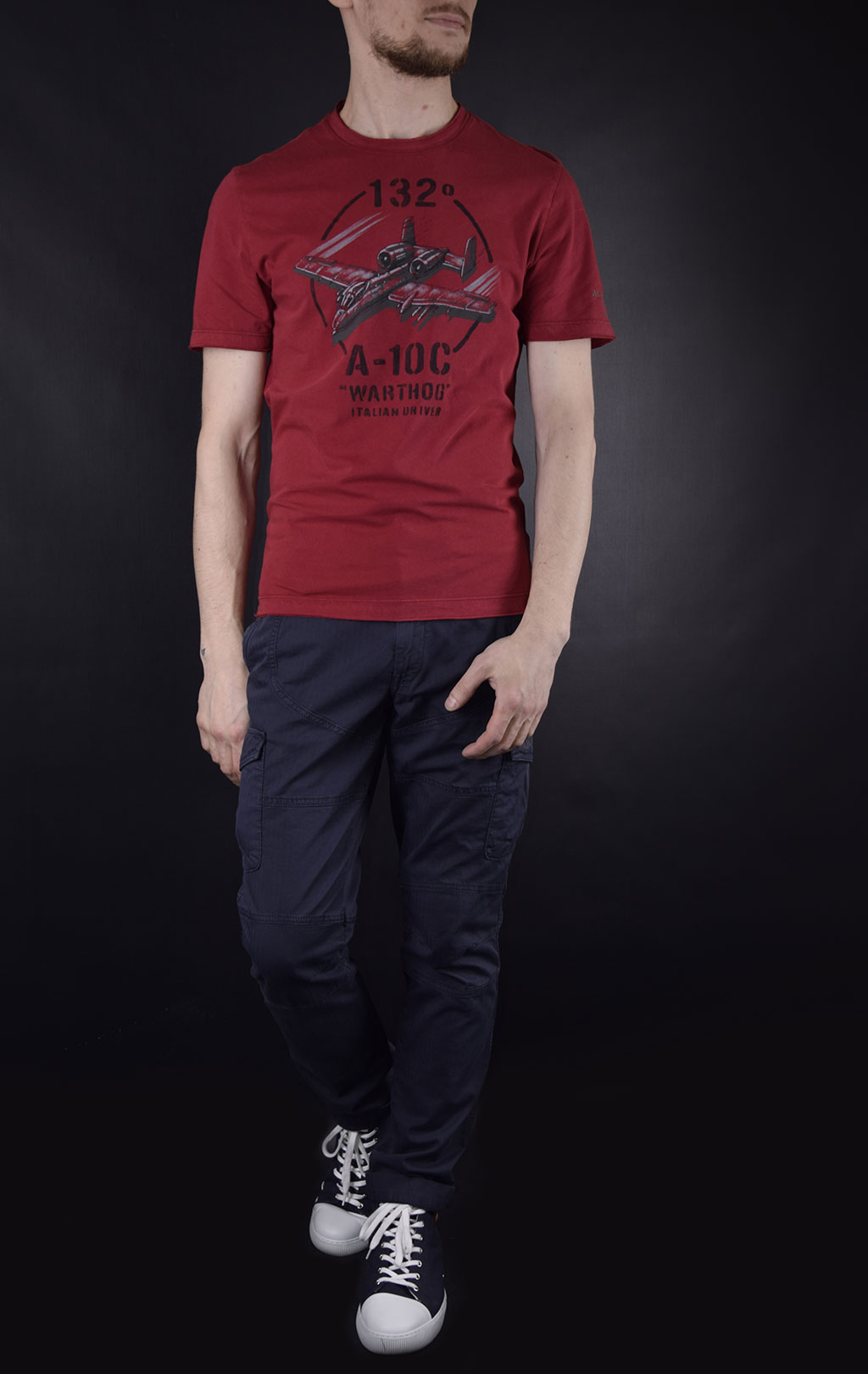 Футболка AERONAUTICA MILITARE SS19 rosso (TS 1601) 