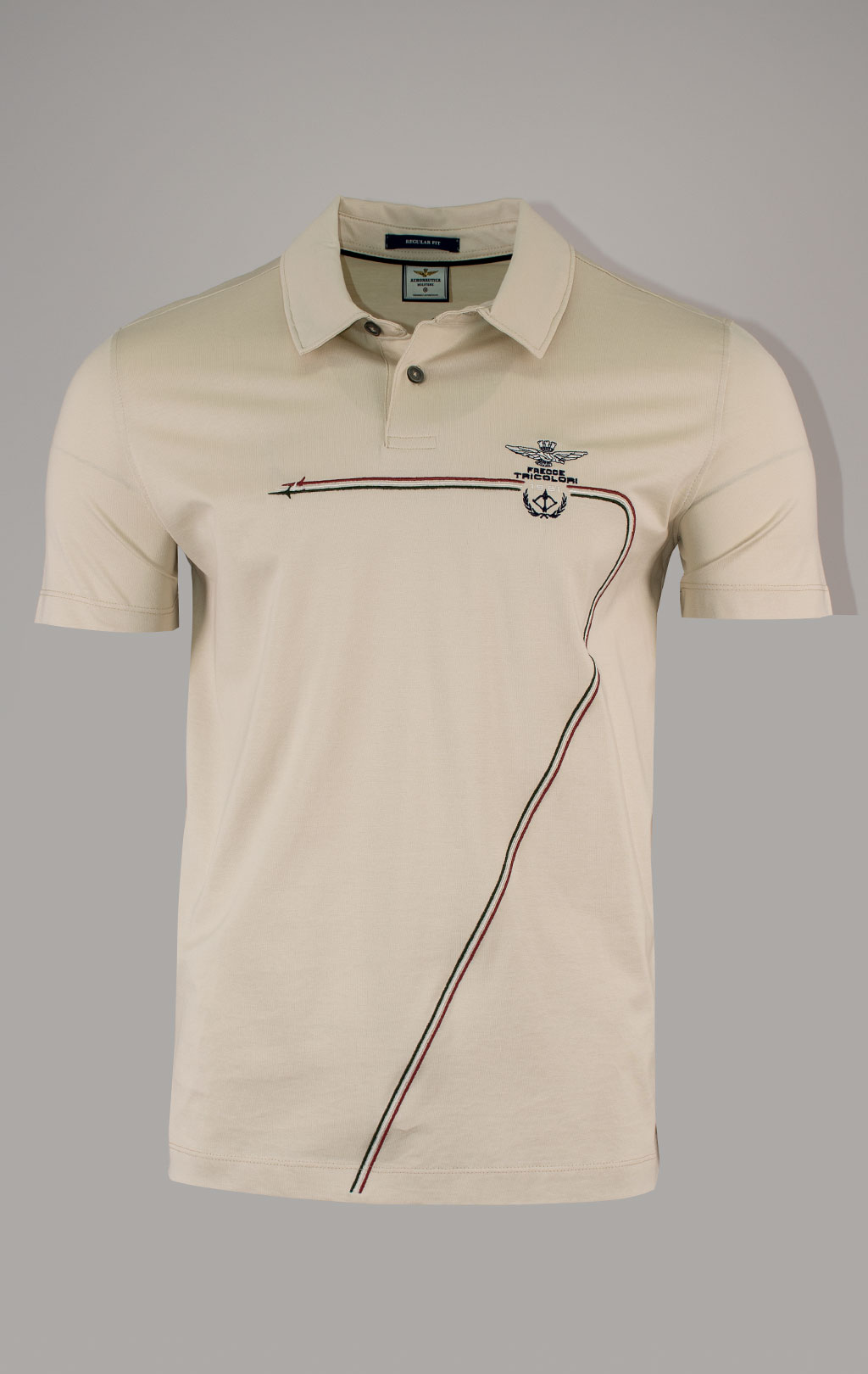 Футболка-поло AERONAUTICA MILITARE SS 25 m/BD ghiaccio (PO 1862) 