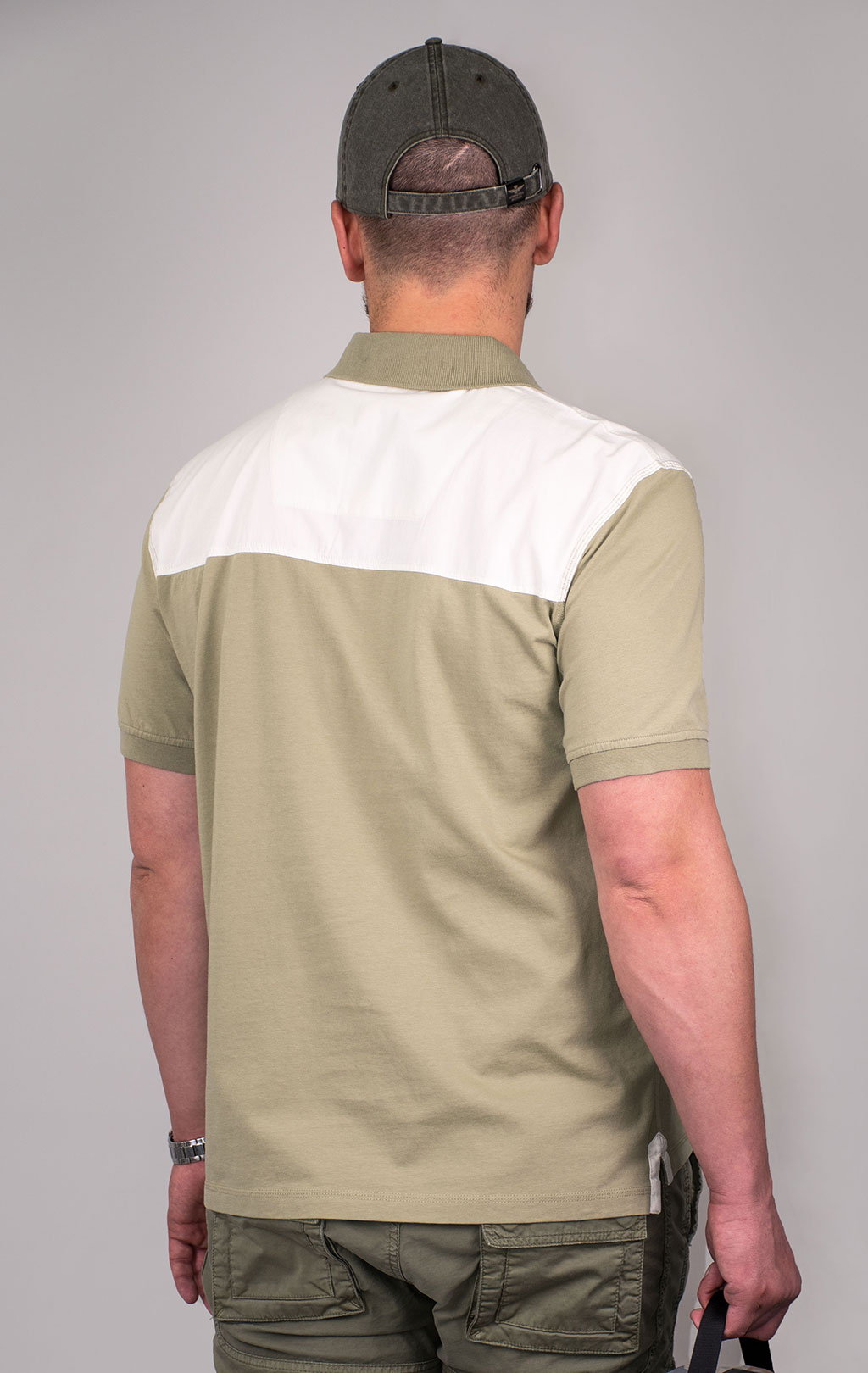 Футболка-поло AERONAUTICA MILITARE SS 24 m/TR sage green (PO 1776) 