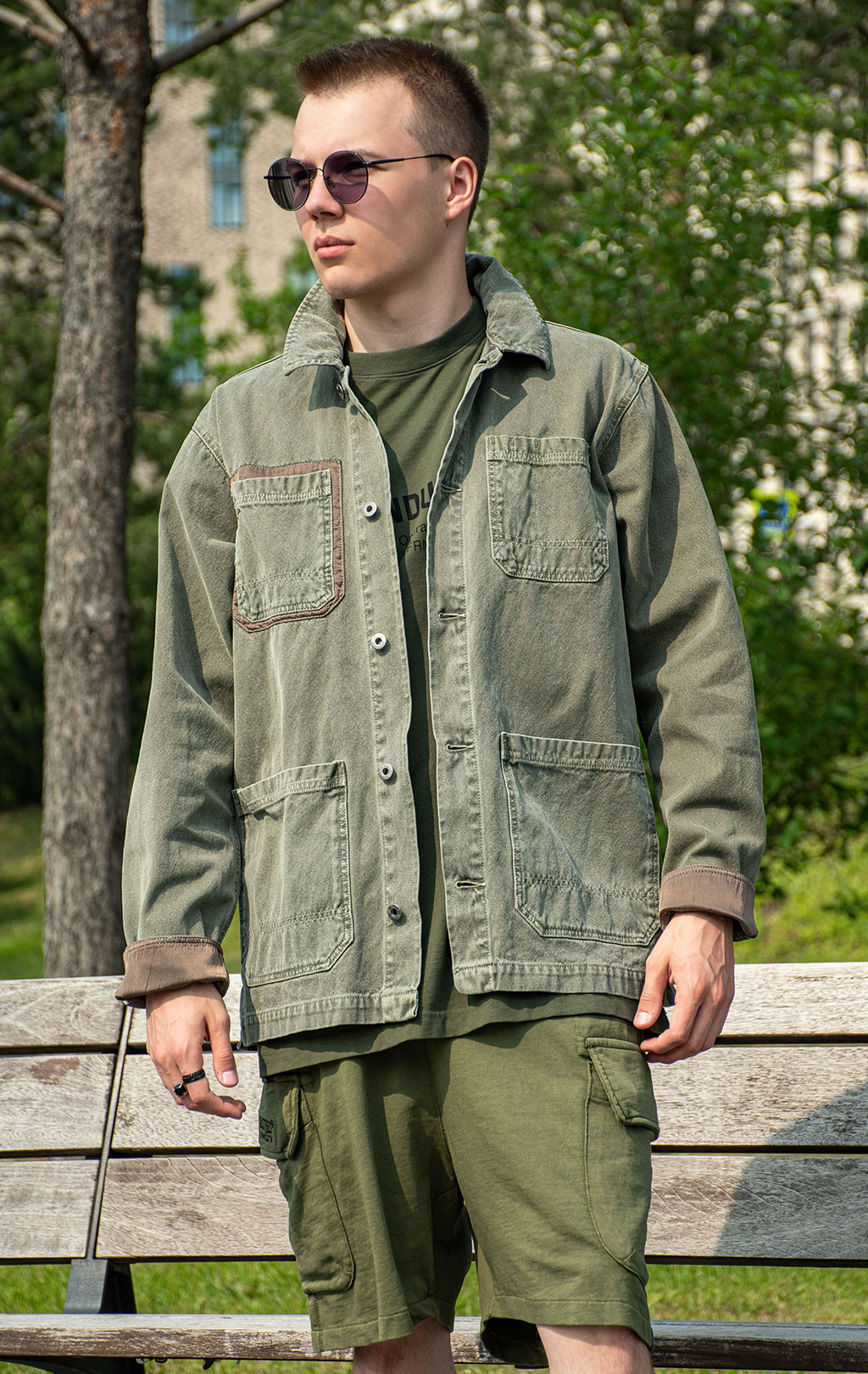 Ветровка ALPHA INDUSTRIES CTN CHORE COAT SS 25 m OG-107 green 