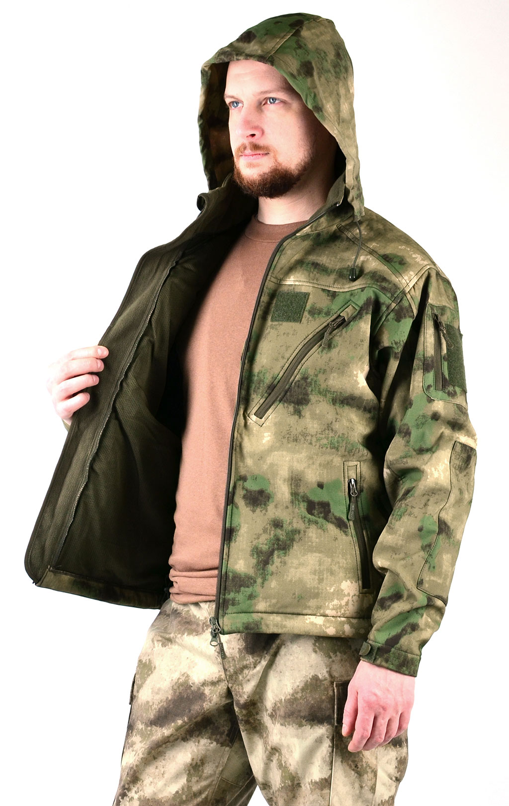 Куртка тактическая Mil-Tec SCU 14 Soft Shell green camo 