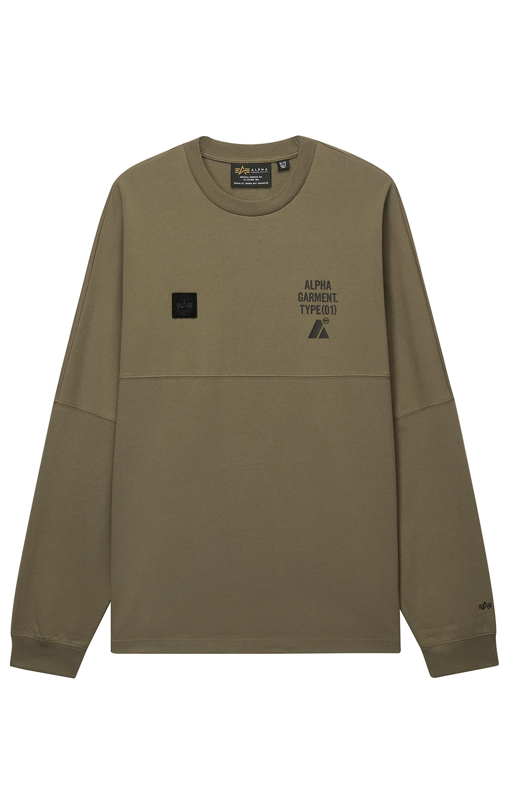 Лонгслив ALPHA INDUSTRIES UNFRM LS GRAPHIC TEE FW 25/26 tan M001150 