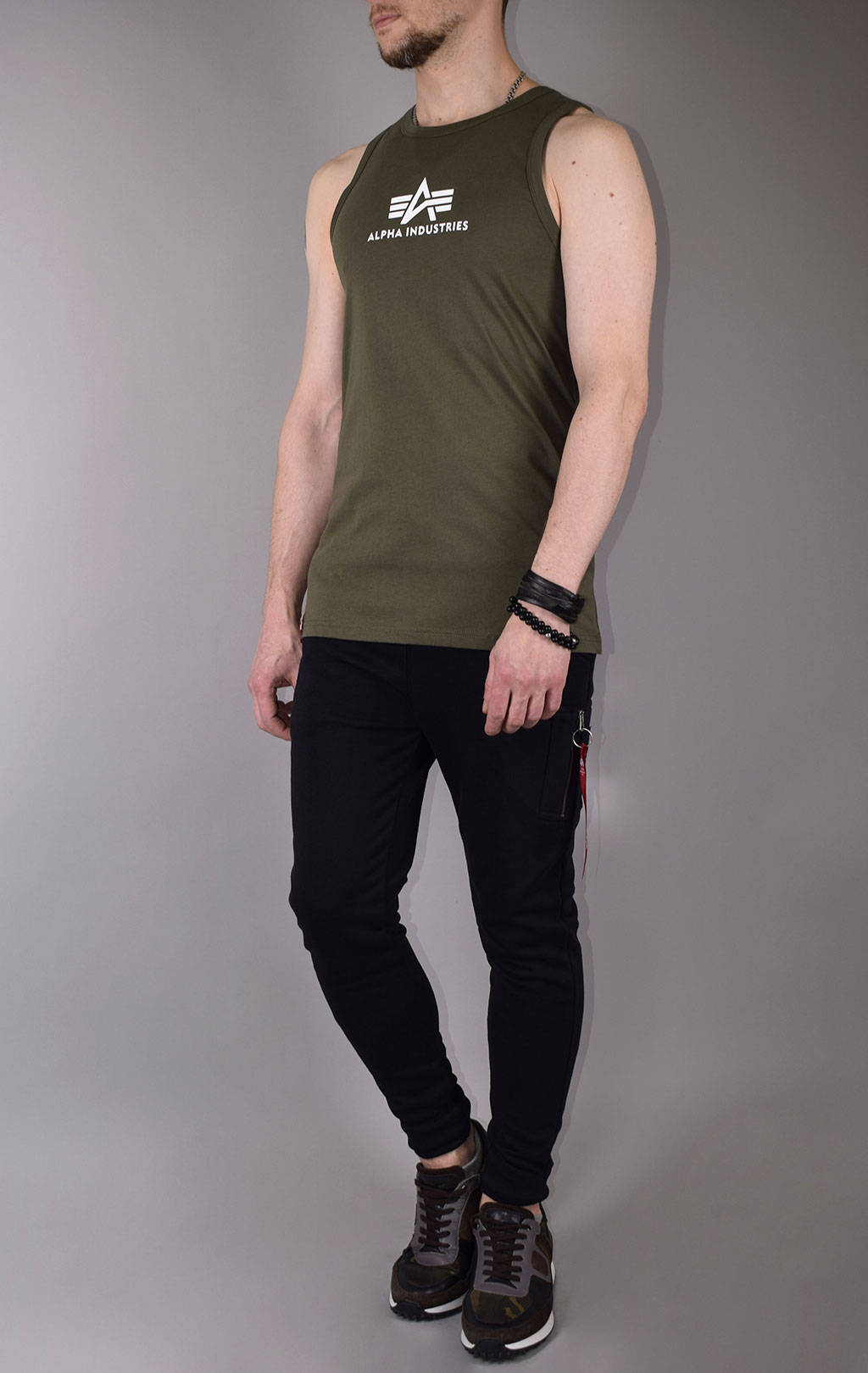 Майка ALPHA INDUSTRIES BASIC TANK dark olive 