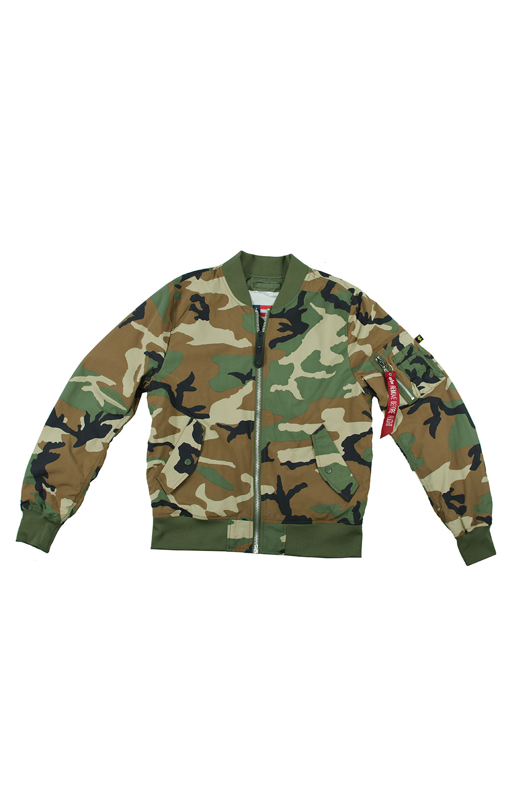 Ветровка ALPHA INDUSTRIES L-2B DRAGONFLY BLOOD CHIT light camo woodland 