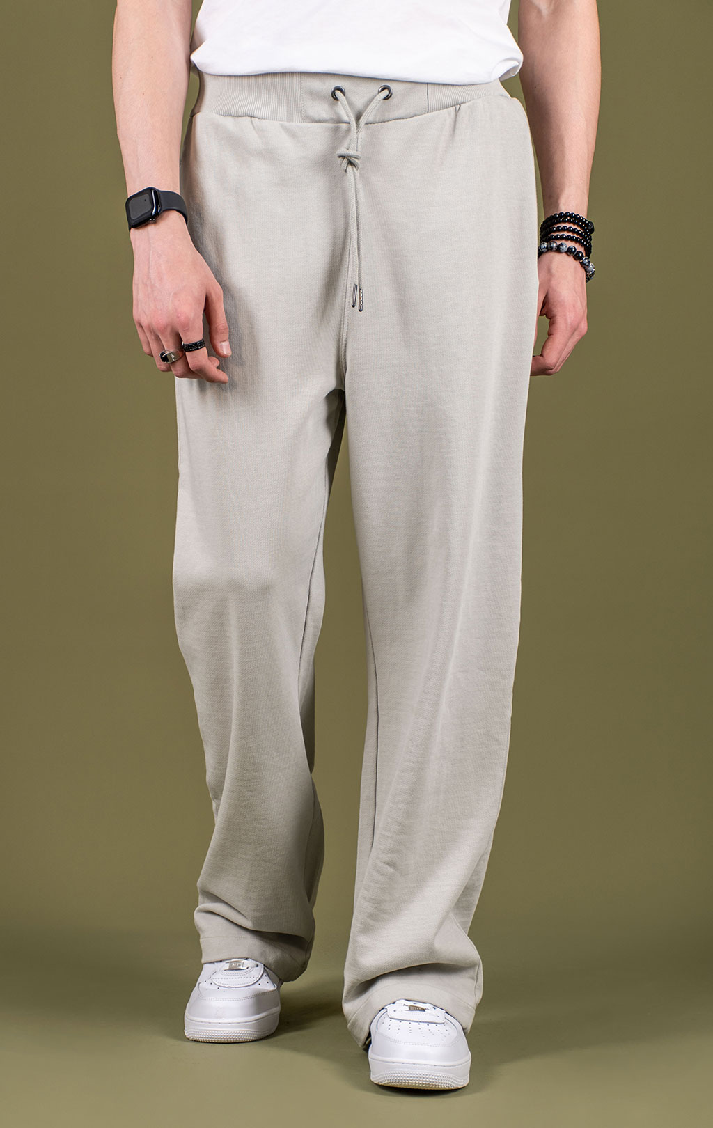 Брюки спортивные джоггеры ALPHA INDUSTRIES ESSENTIAL FRENCH TERRY SWEATPANTS SS 25 m light gray 