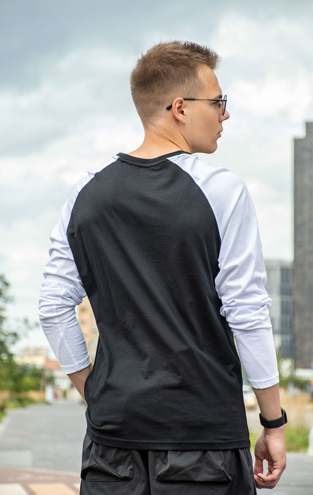 Лонгслив ALPHA INDUSTRIES BASIC LS black/white 