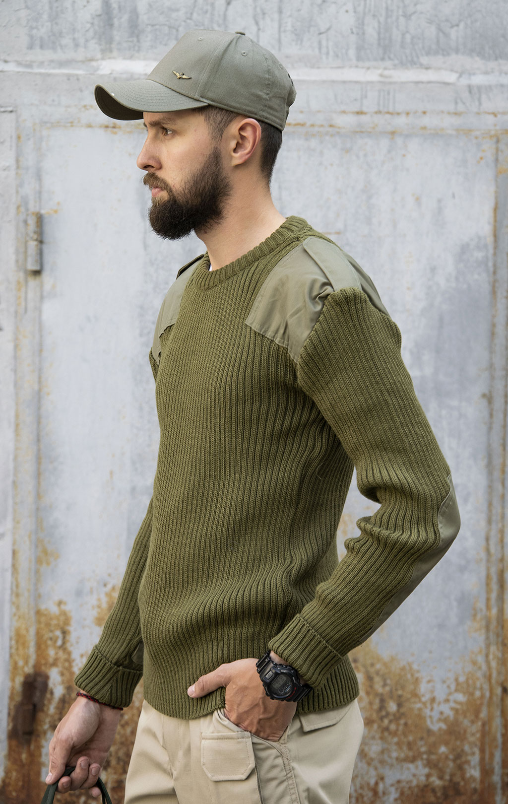 Свитер армейский MARINA MILITARE шерсть olive Италия