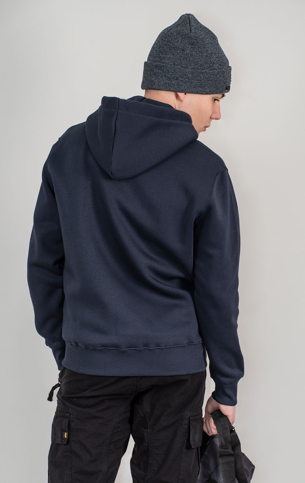 Толстовка ALPHA INDUSTRIES BASIC ZIP HOODY SMALL LOGO rep. blue 